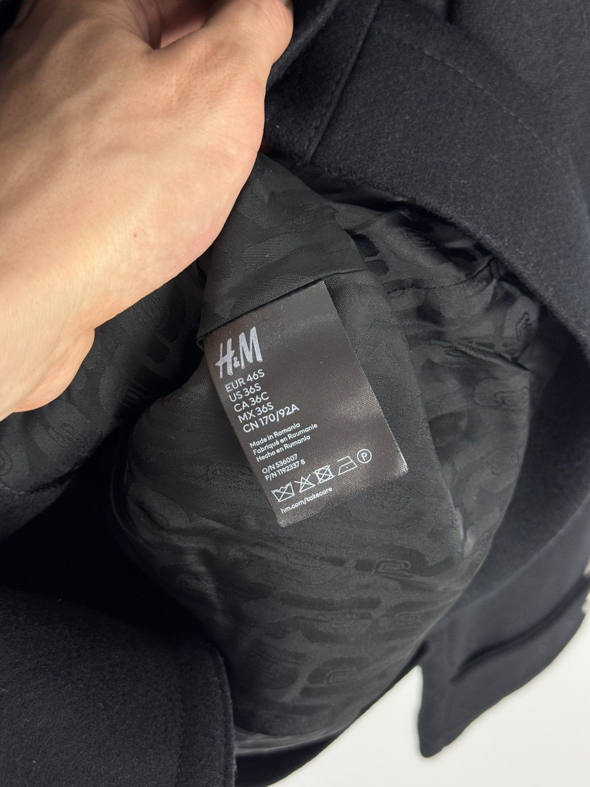 H&M H&M x Rabanne Wool Black Coat Jacket Size US S / EU 44-46 / 1 - 17 Thumbnail