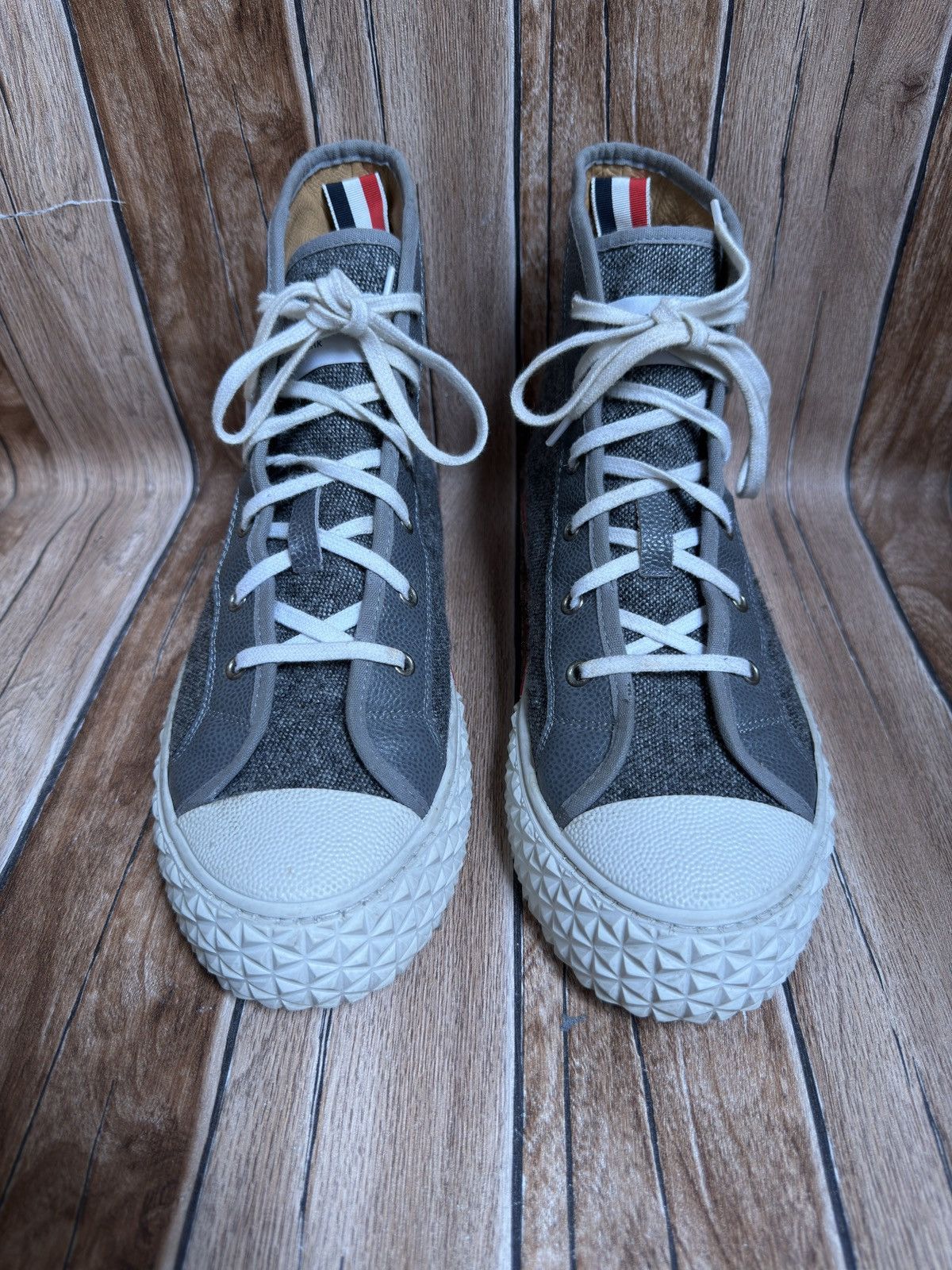 Thom Browne Grey collegiate sneaker Size US 10 / EU 43 - 3 Thumbnail