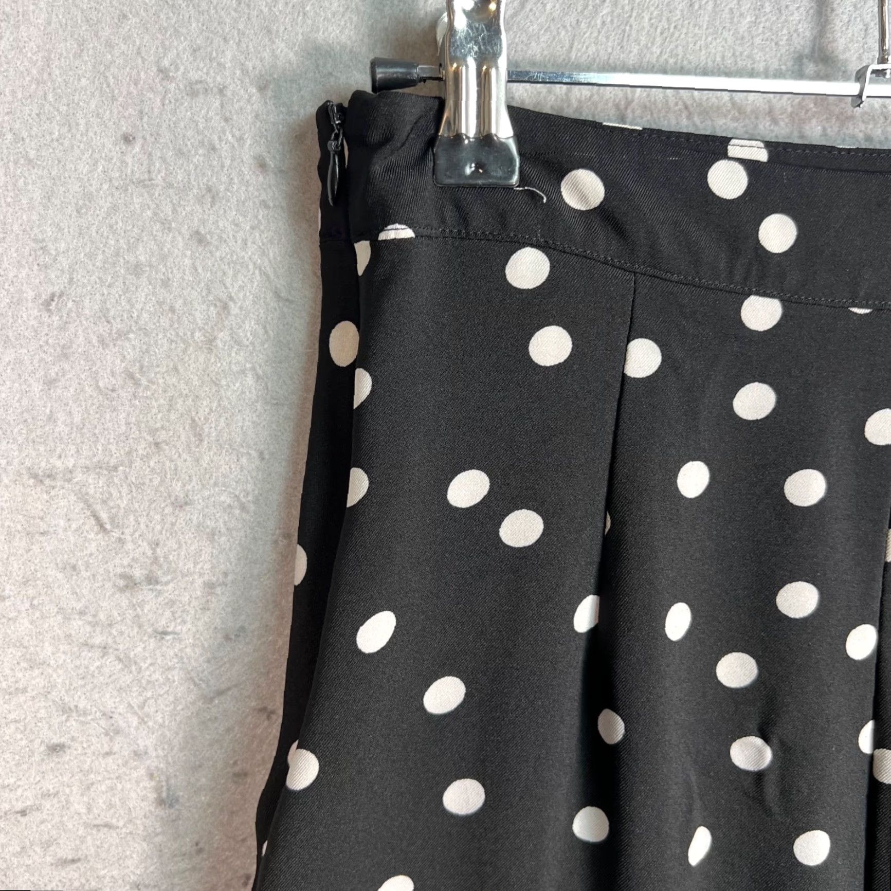 Nasty Gal Nasty Gal Womens Skirt Polka Dot Midi Ruched Black White 0 Polyester Size 25" / US 0 / IT 36 - 7 Thumbnail