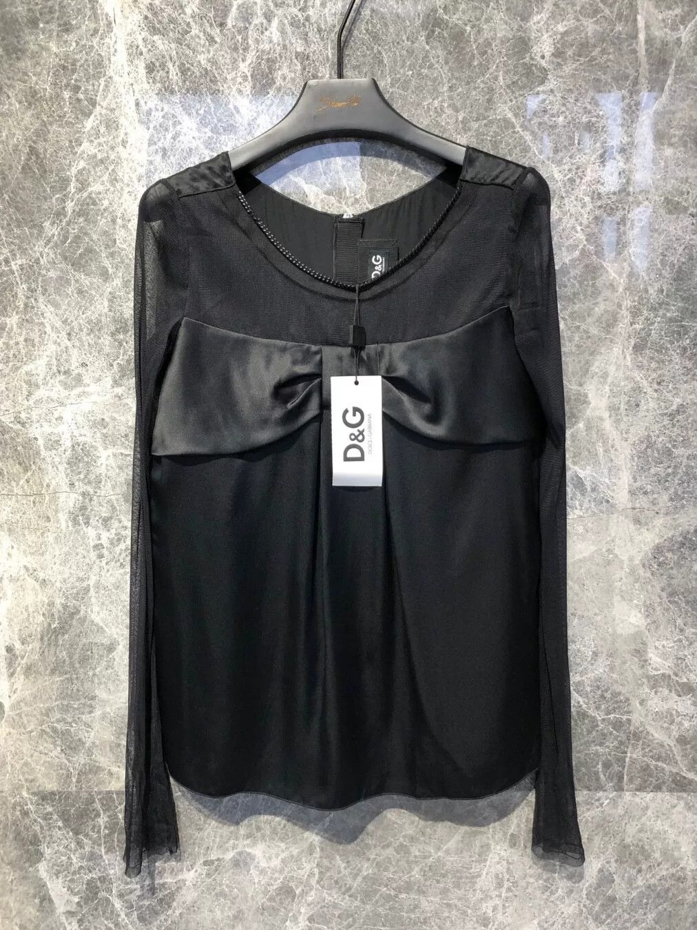 Dolce & Gabbana Dolce&Gabbana Silk Bow Sleeveless Top Size S / US 4 / IT 40 - 1 Thumbnail