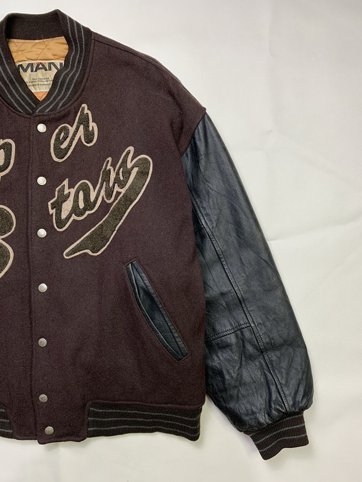 Kansai Yamamoto Vintage Yamamoto Kansai Wool Leather Jacket Size US XL / EU 56 / 4 - 6 Thumbnail
