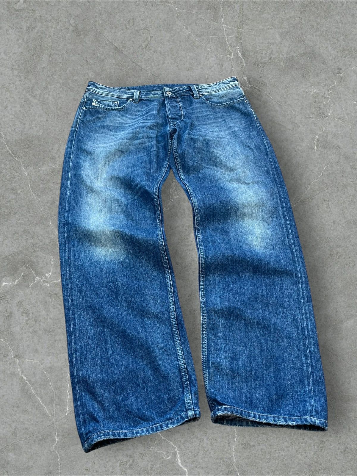Diesel × Vintage Vintage Diesel Larkee Jeans Pants Faded Blue Italy 38x34 Size US 38 / EU 54 - 2 Thumbnail