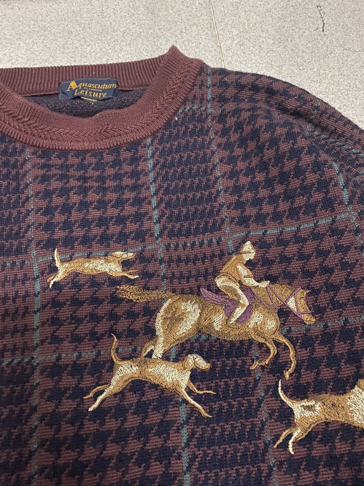Aquascutum × Japanese Brand × Vintage Vintage Aquascutum Leisure Knitted Sweatshirt Size US M / EU 48-50 / 2 - 3 Thumbnail