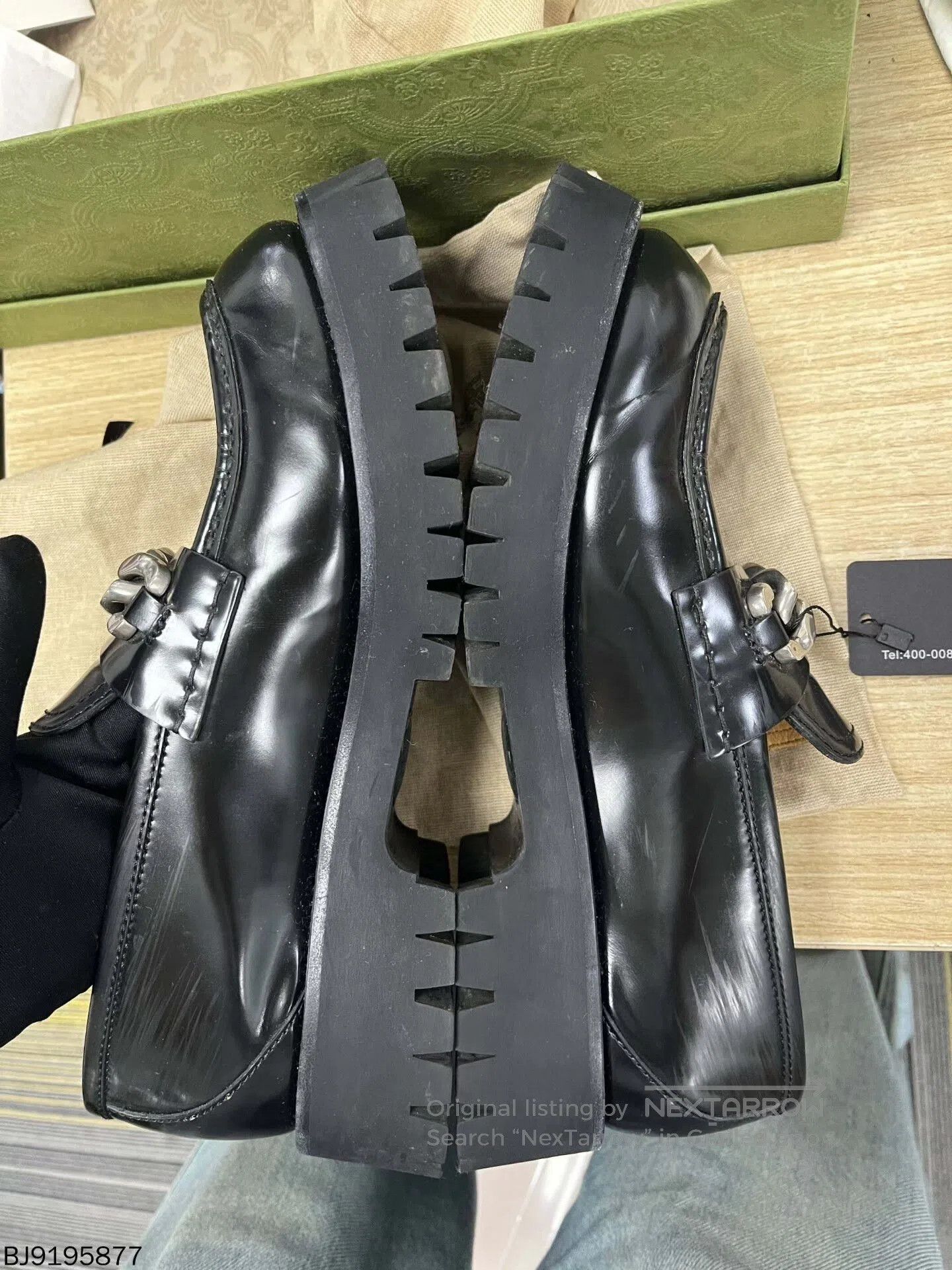 Gucci gucci interlocking leather platform loafers size 9. Size US 9 / EU 42 - 4 Thumbnail