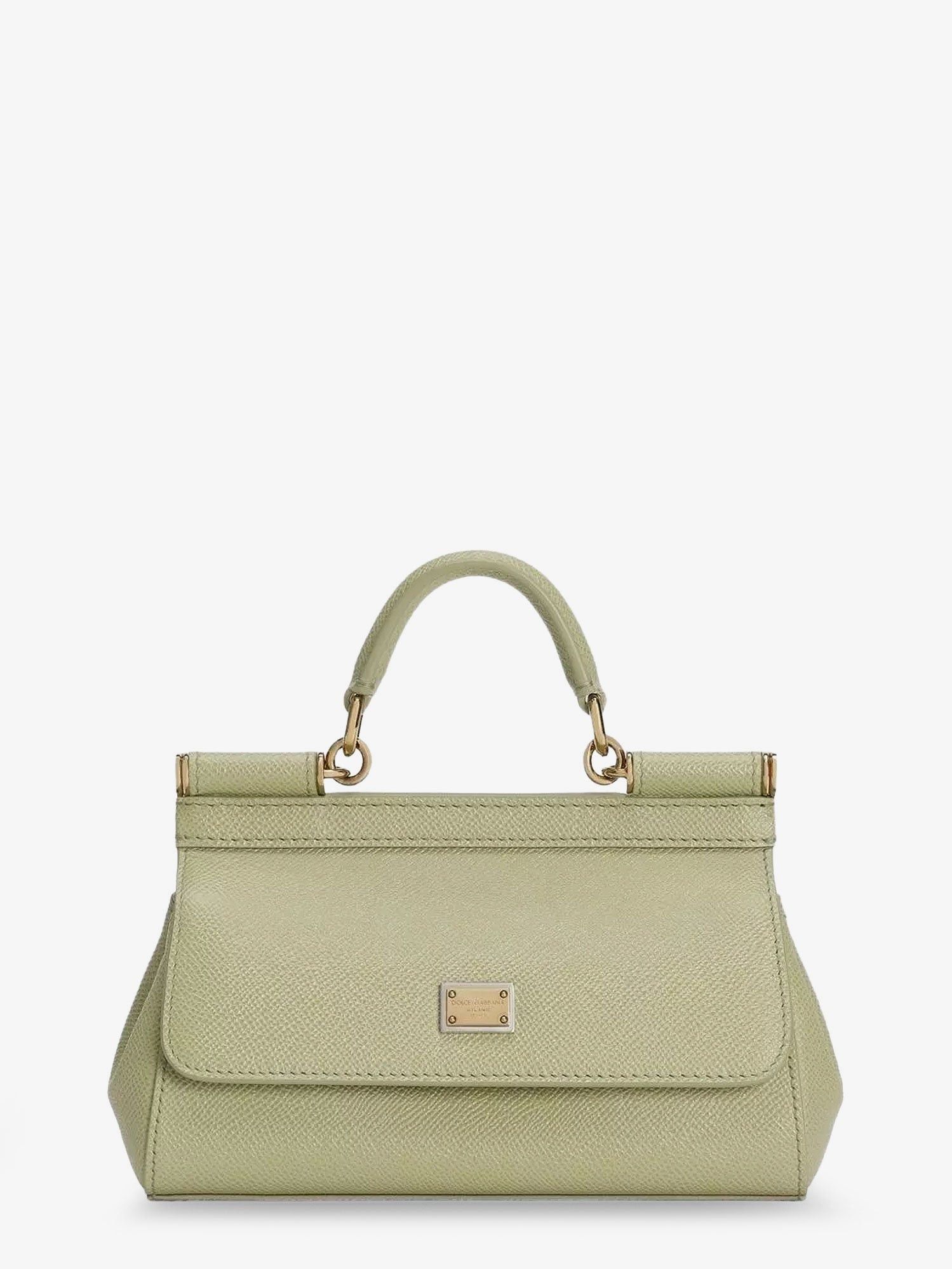 Dolce & Gabbana Sicily Small Leather Shoulder Bag With Metal Logo Patch Size ONE SIZE - 1 Thumbnail