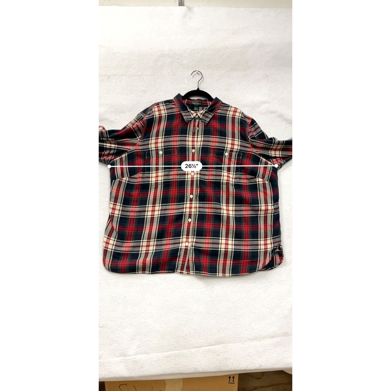 CO Womens 3XL Lauren Jeans Co Ralph Lauren Red & Green Plaid Button-Up Shirt, Cotton Flannel, Long Sleeve, 3XL, Womens, Red Size 40" / US 18 - 8 Thumbnail