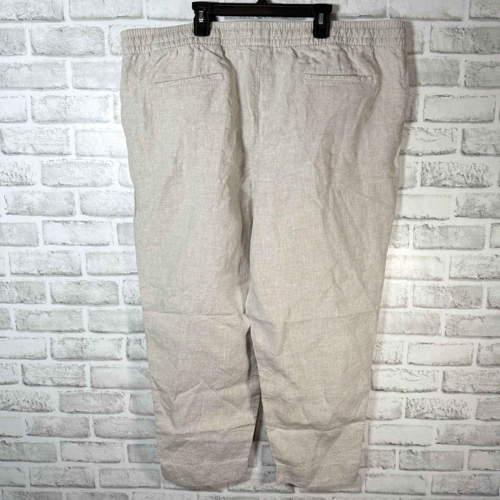 Vintage NWT L.L.Bean Pants Women Size 20 Beige Casual Drawstring Chino Womens Size 3XL / US 20-22 - 5 Thumbnail