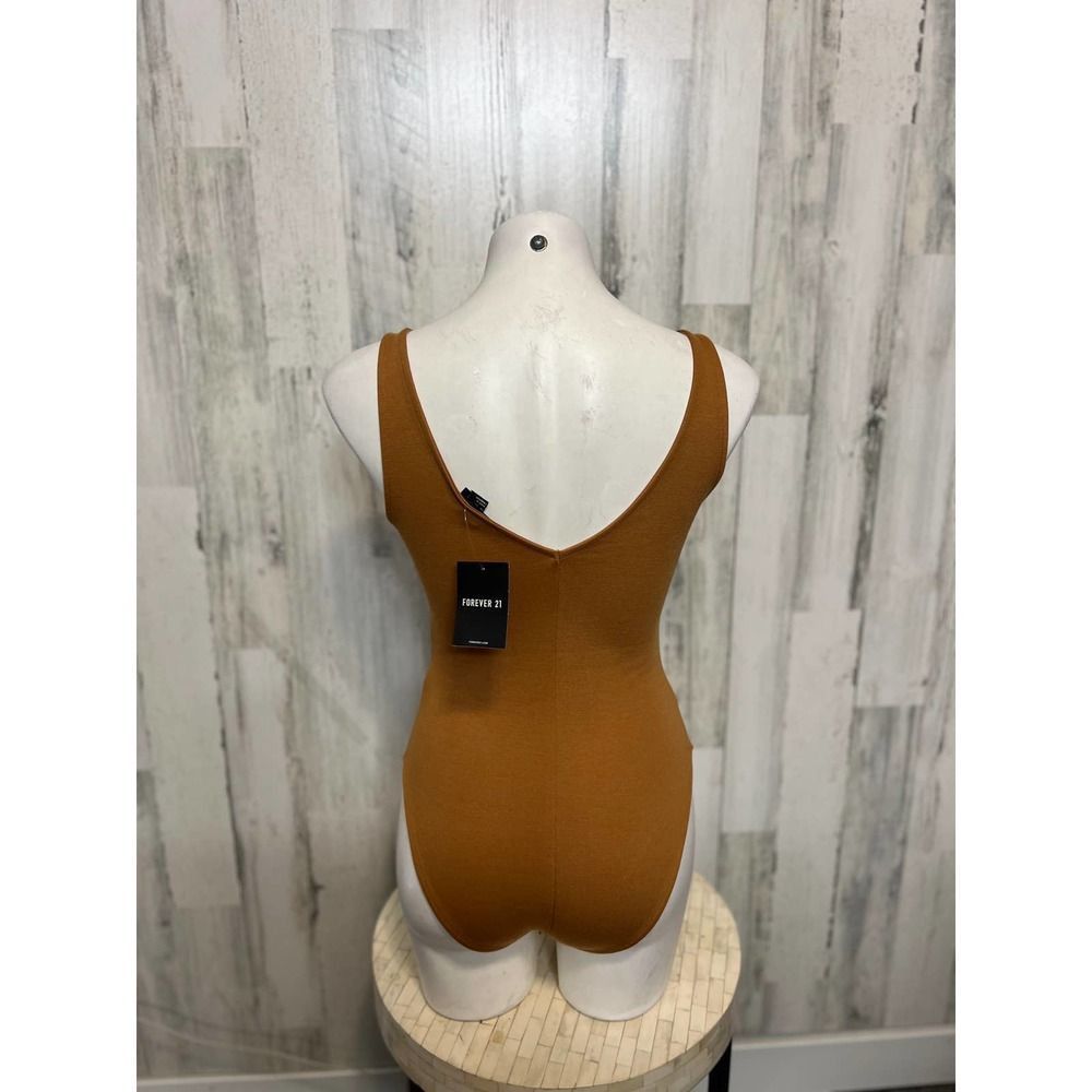 Forever 21 Forever 21 Brown Scoop Neck Bodysuit Size M – Stretchy Basic Size M / US 6-8 / IT 42-44 - 3 Thumbnail