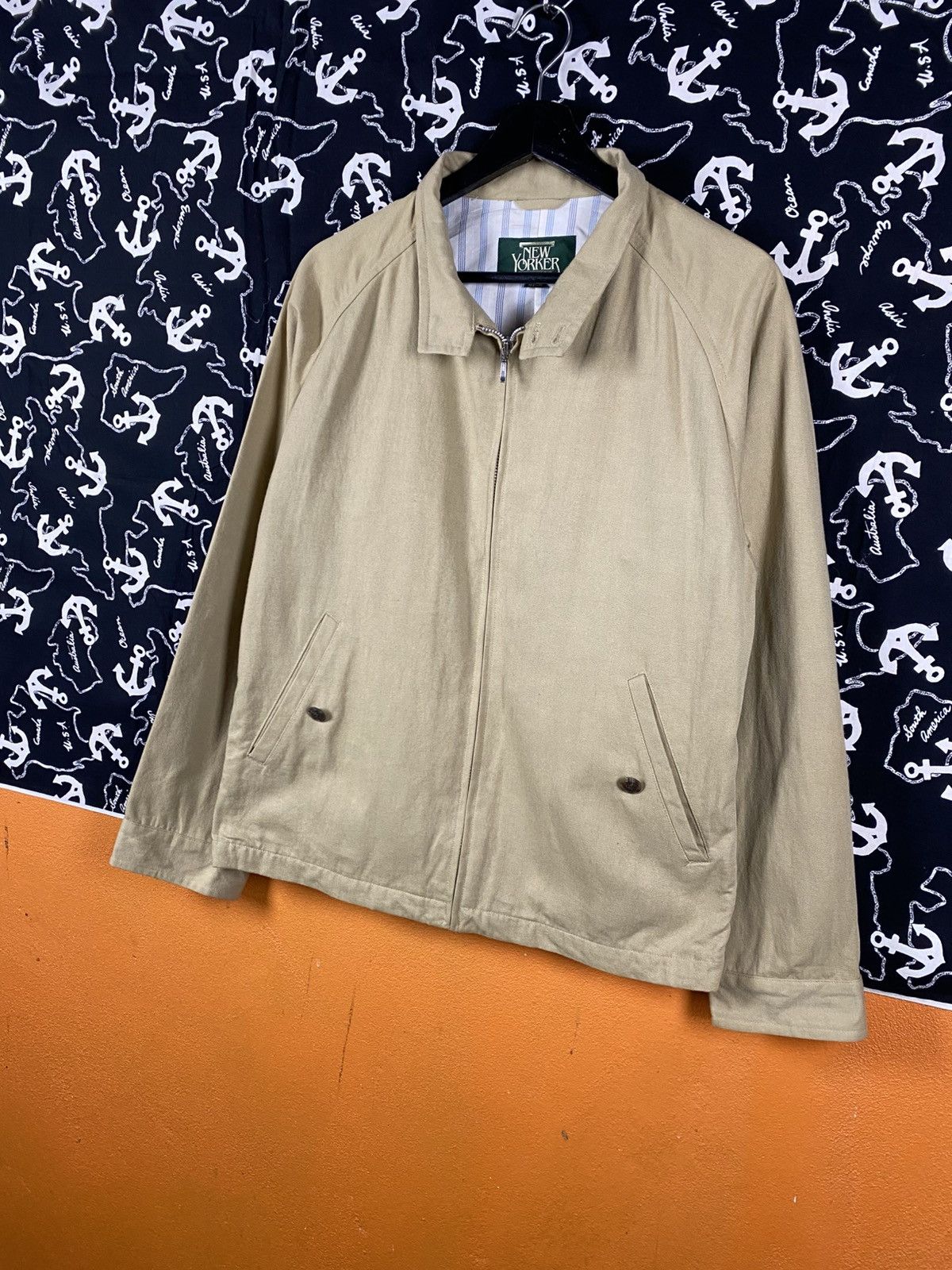 Vintage Vintage New Yorker Beige Zip Jacket – Classic Minimalist Size US M / EU 48-50 / 2 - 5 Thumbnail