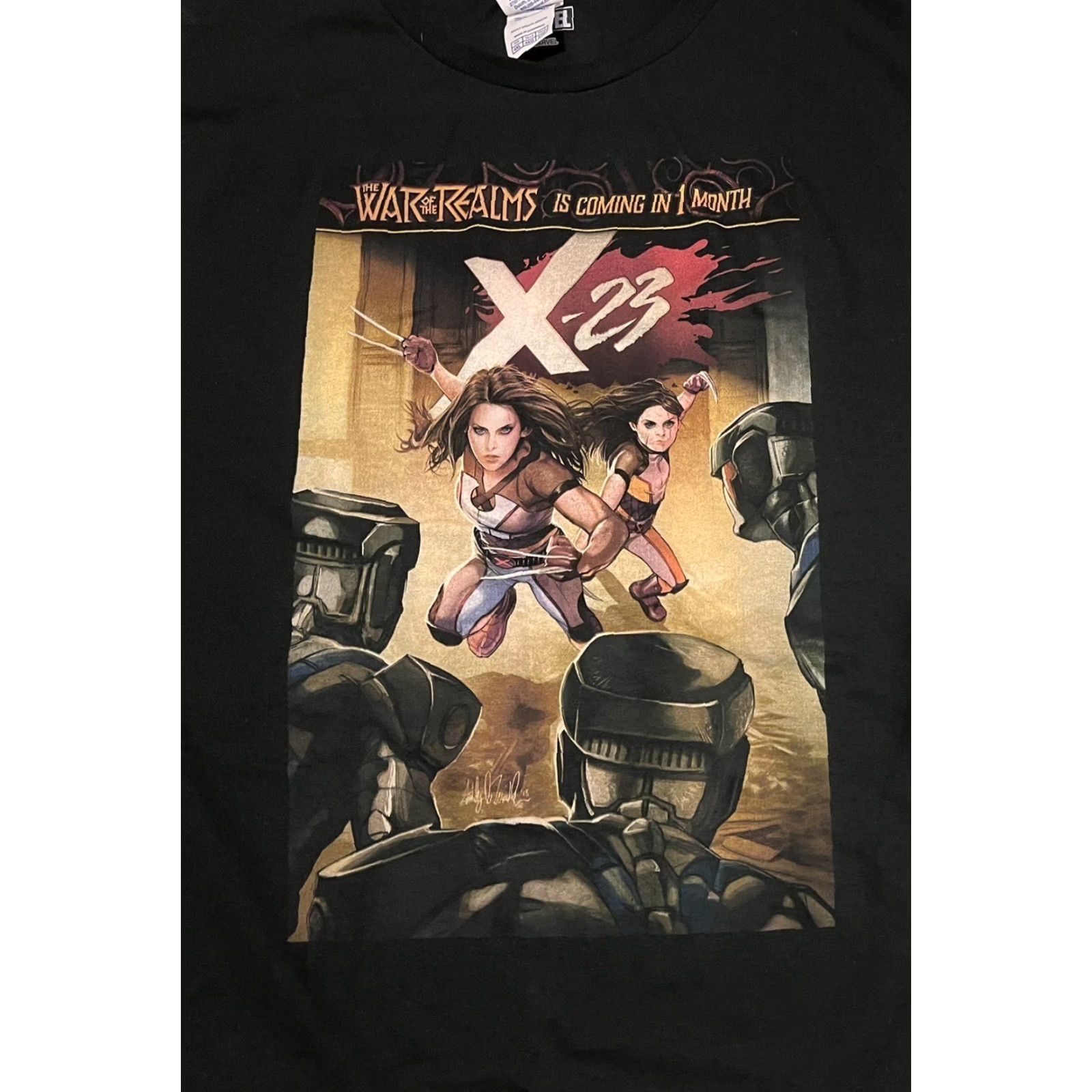 Vintage Marvel X-23 Laura Kinney Wolverine Shirt Men’s 4XL Black Shirt Mens 4XL Black Graphic Print Jersey Crew Neck Short Sleeve X-23 Logo Marvel Comics Size US XXL / EU 58 / 5 - 3 Thumbnail