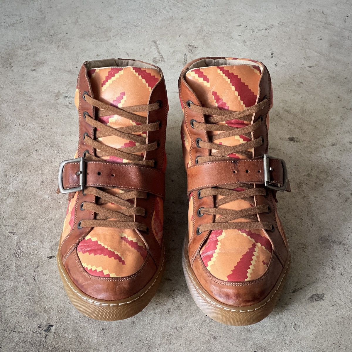 Vivienne Westwood Suede Buckle High-Top Sneakers