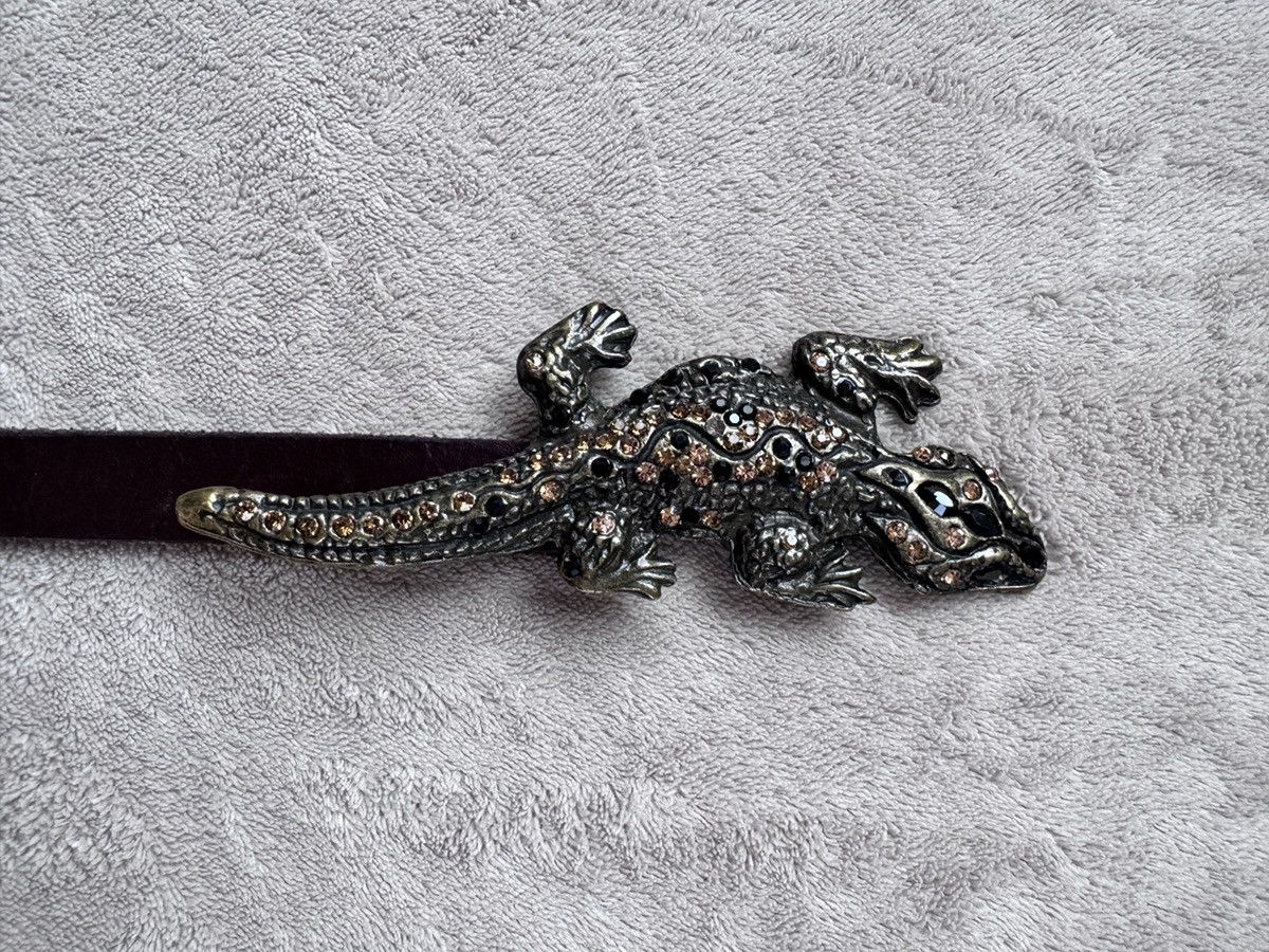 Other Rare RA-RE belt made Italian leather reptile buckle crystals Size ONE SIZE - 5 Thumbnail