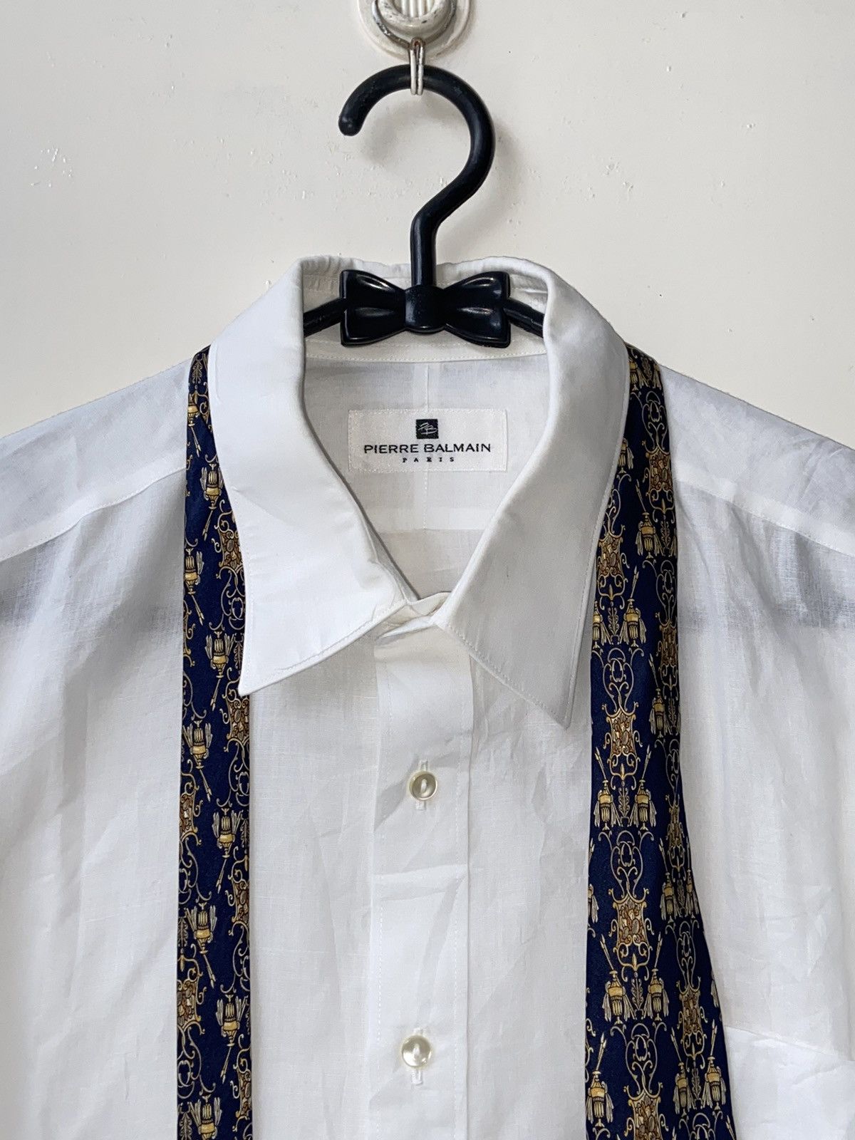 Pierre Balmain PIERRE BALMAIN Paris White Shirt Tie Size US L / EU 52-54 / 3 - 11 Thumbnail