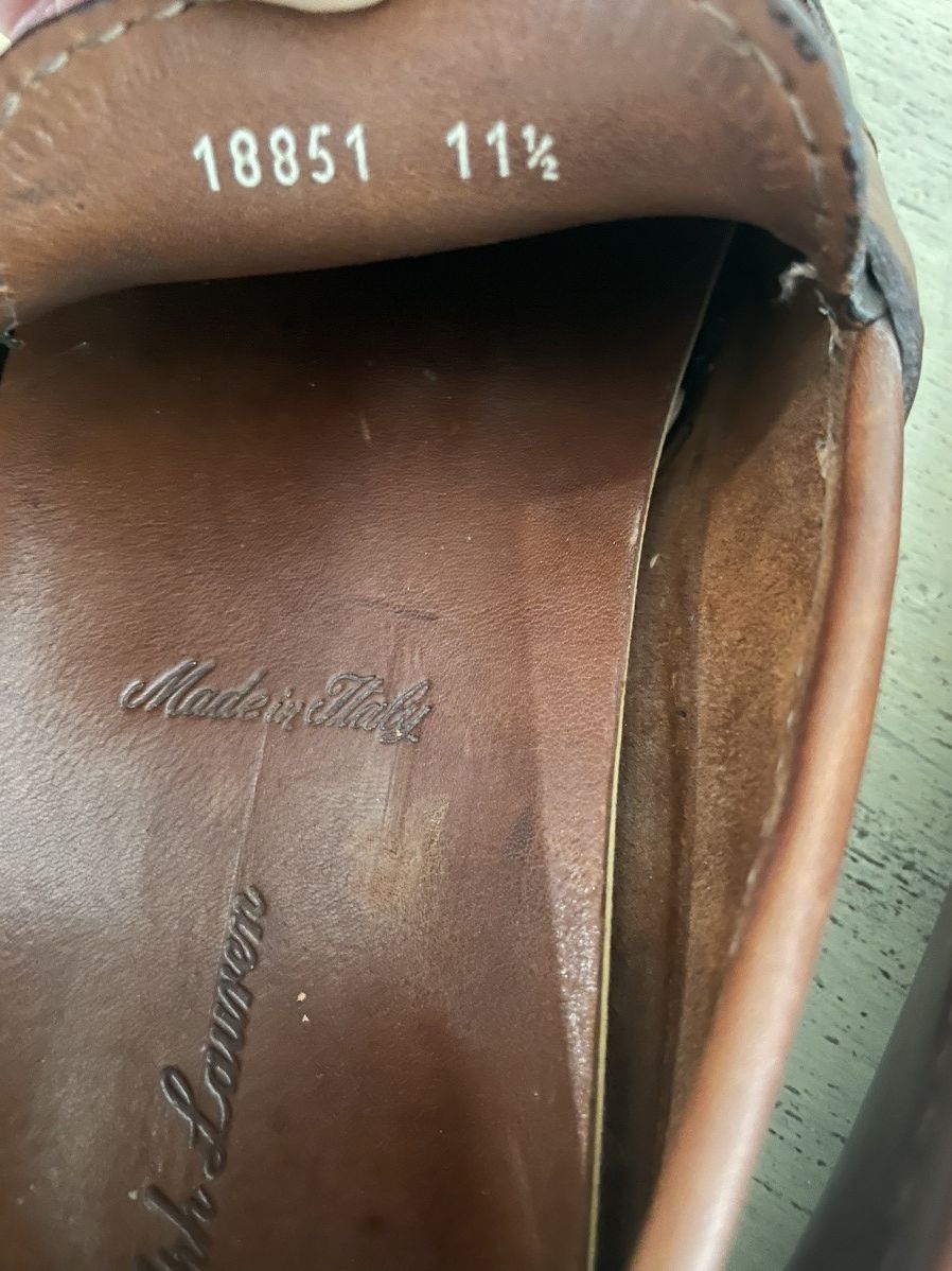 Ralph Lauren Purple Label Leather Penny Vamp Drivers Size US 11.5 / EU 44-45 - 7 Thumbnail