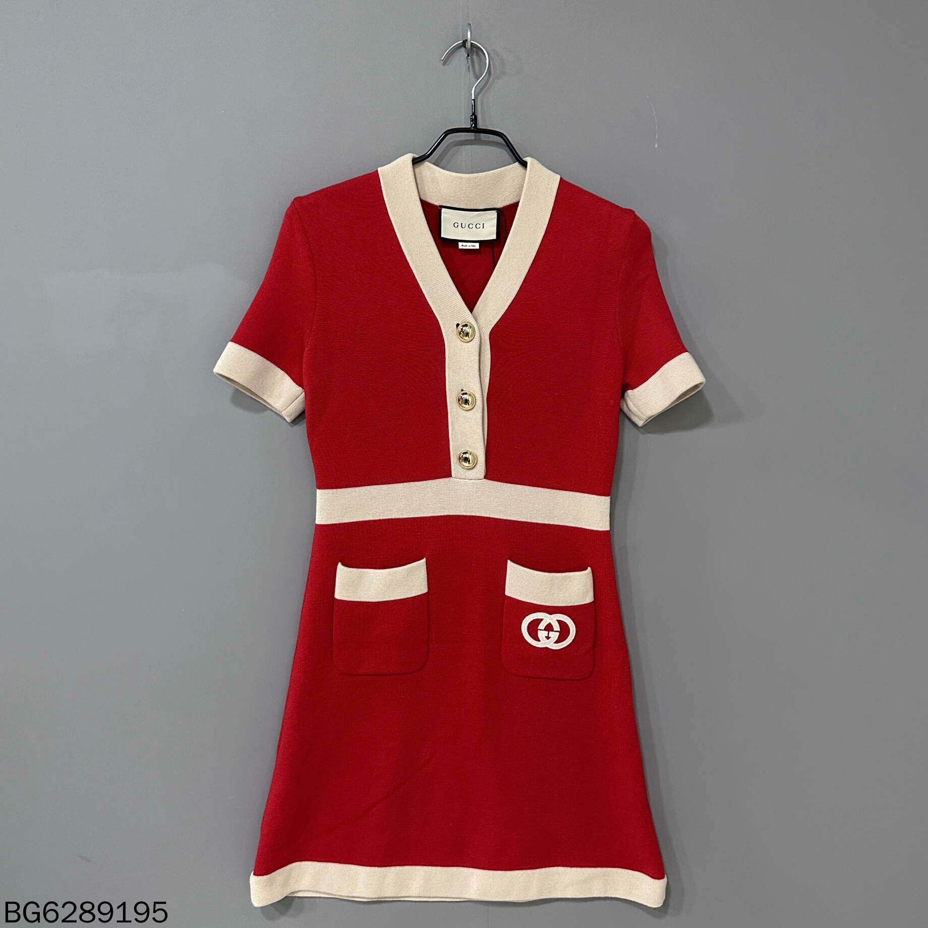 Gucci Gucci Red Double G Knit Dress Size XS / US 0-2 / IT 36-38 - 1 Thumbnail