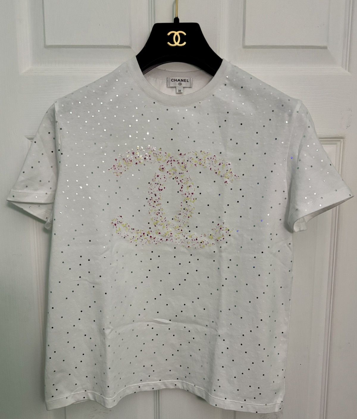 Chanel $4,000 CHANEL CC Floral Monogram Top Confetti. Exclusive! Size XS / US 0-2 / IT 36-38 - 1 Thumbnail