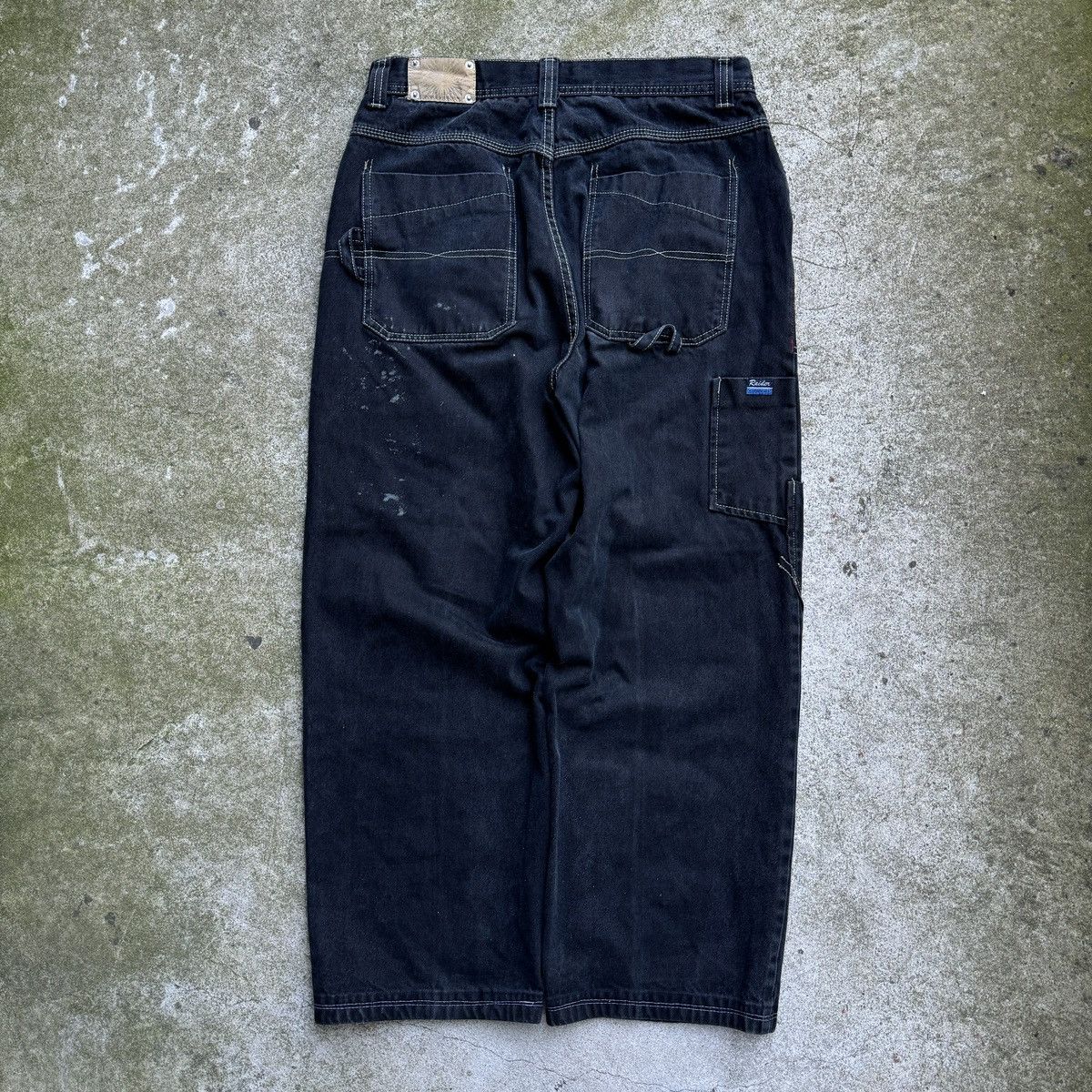 Vintage Y2K Baggy Faded Thrashed Wide Leg Skater Jeans ERD Grunge Size US 32 / EU 48 - 2 Thumbnail