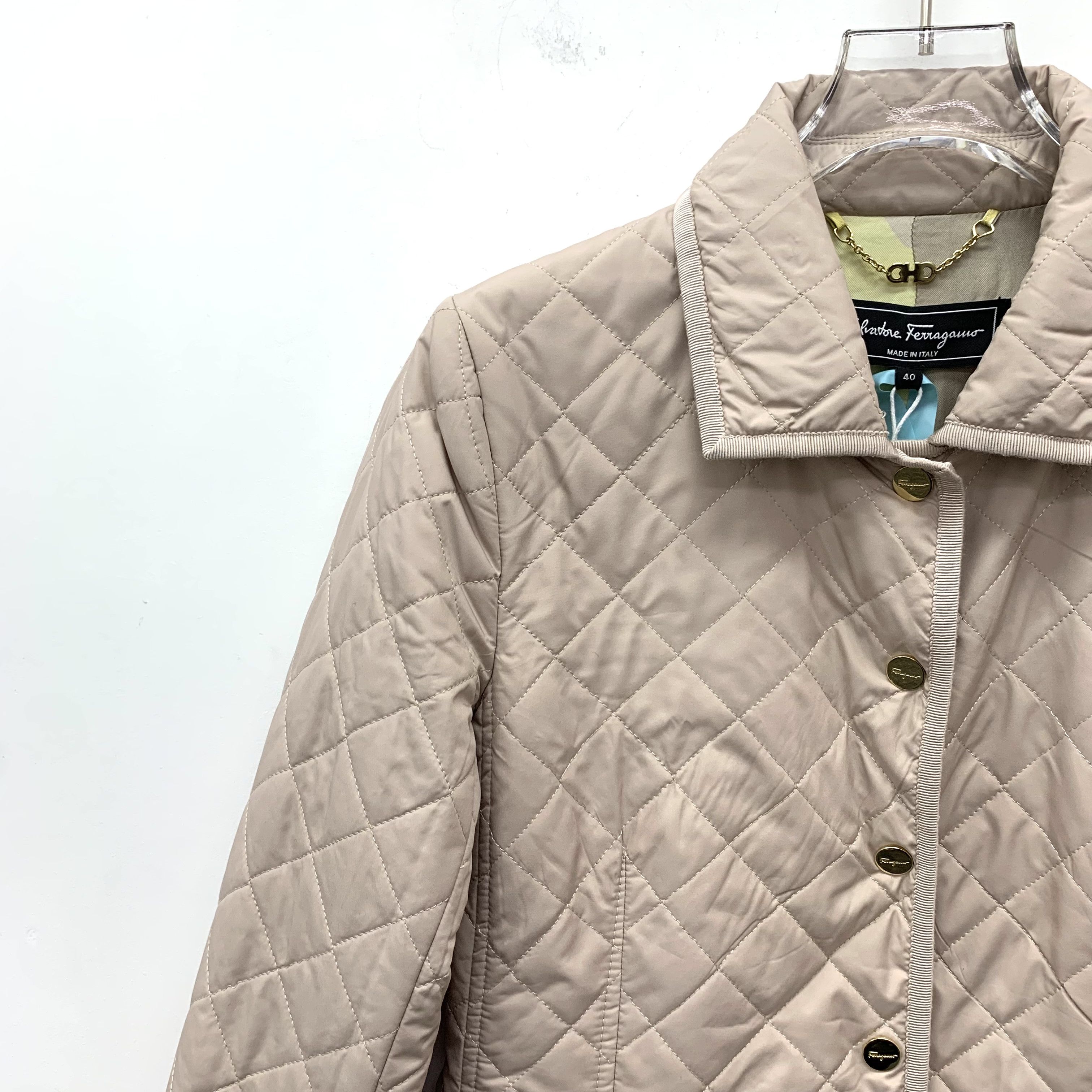 Salvatore Ferragamo Salvatore Ferragamo Quilted Jacket Pink (40) Size S / US 4 / IT 40 - 3 Thumbnail