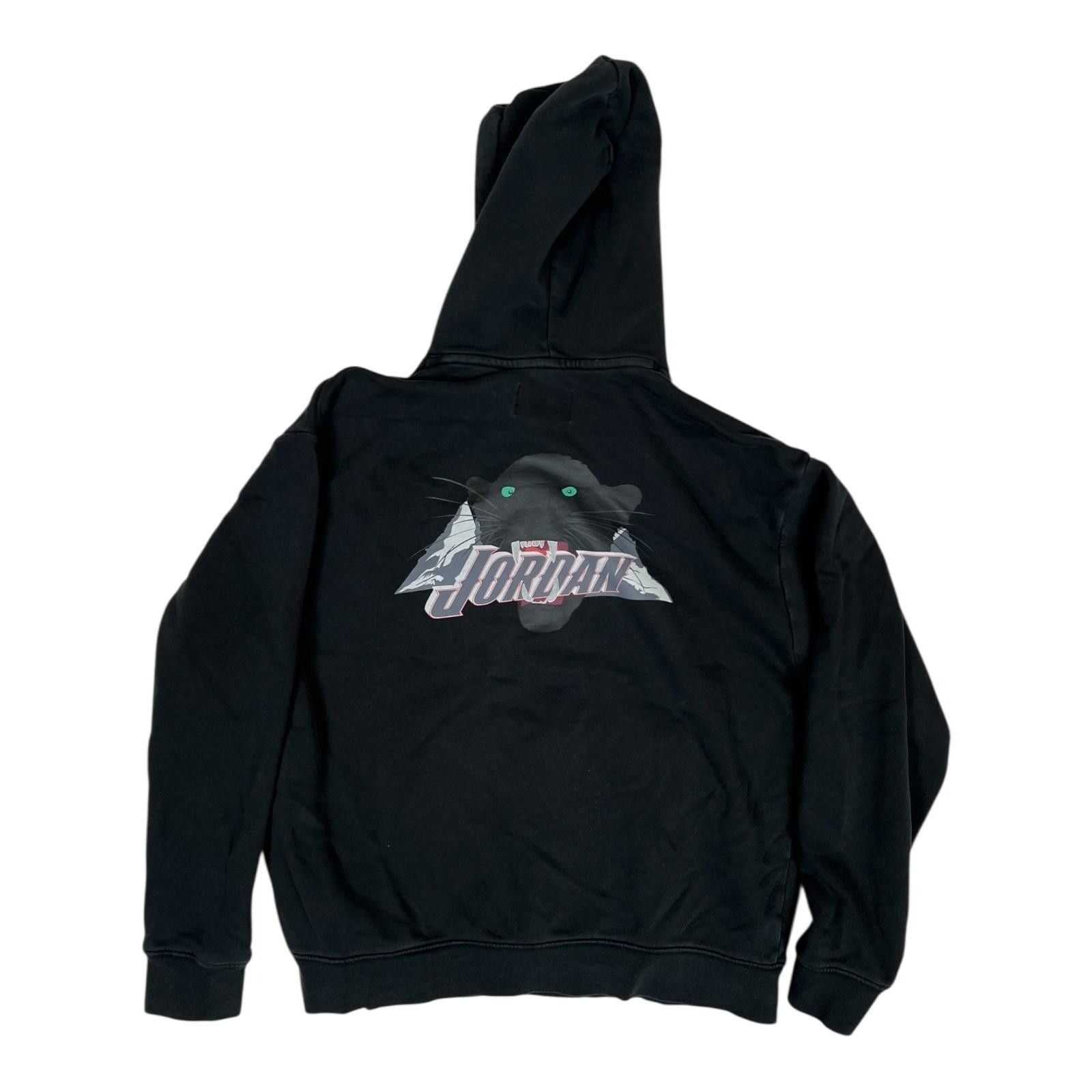 Jordan Brand Jordan Hoodie Mens Large Black Cat Panther Graphic Jumpman P Size US L / EU 52-54 / 3 - 3 Thumbnail