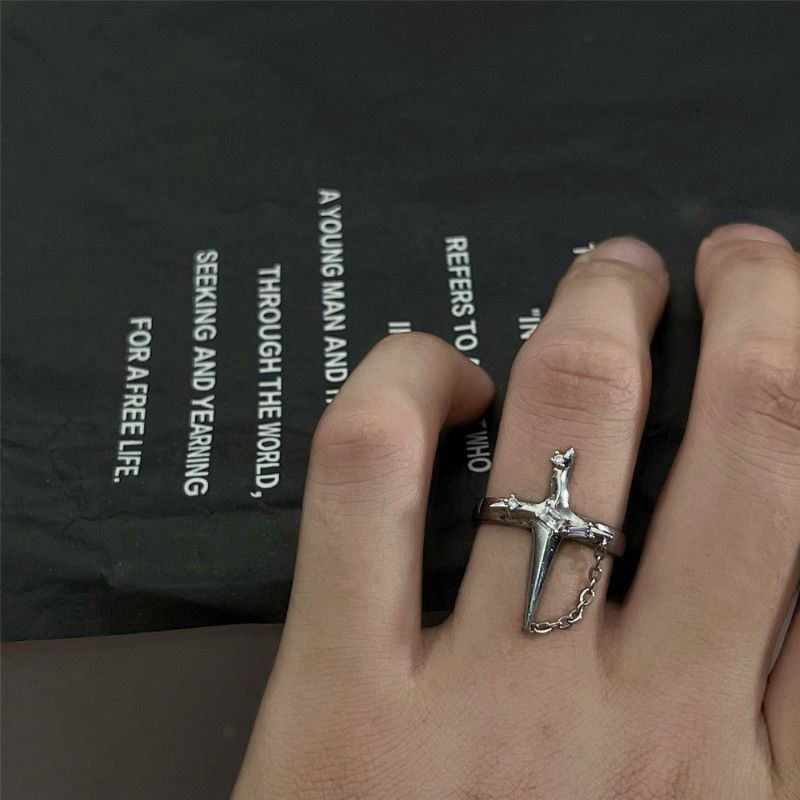 Jewelry Star Vintage Jewelry Rings Open Size Chrome Ring (Size 7-13) Size ONE SIZE - 3 Thumbnail