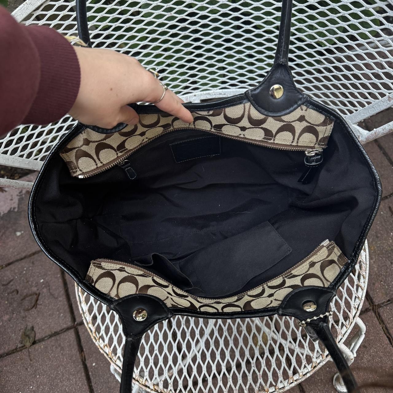 Coach Coach Monogramed Tan & Black Tote Size ONE SIZE - 6 Thumbnail
