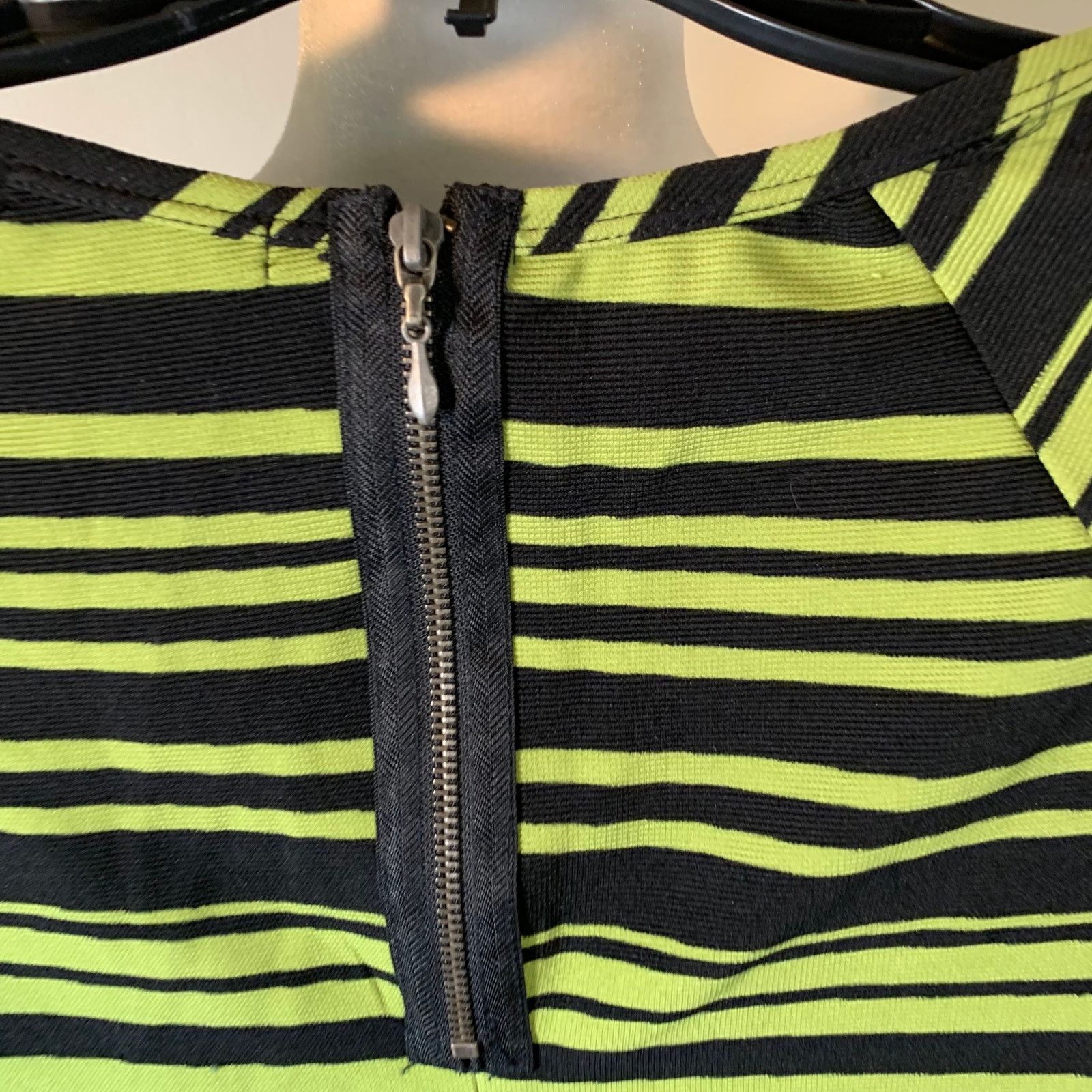 Other Bebop Women’s Dress Green Striped 3/4 Sleeve Dress Size M / US 6-8 / IT 42-44 - 8 Thumbnail