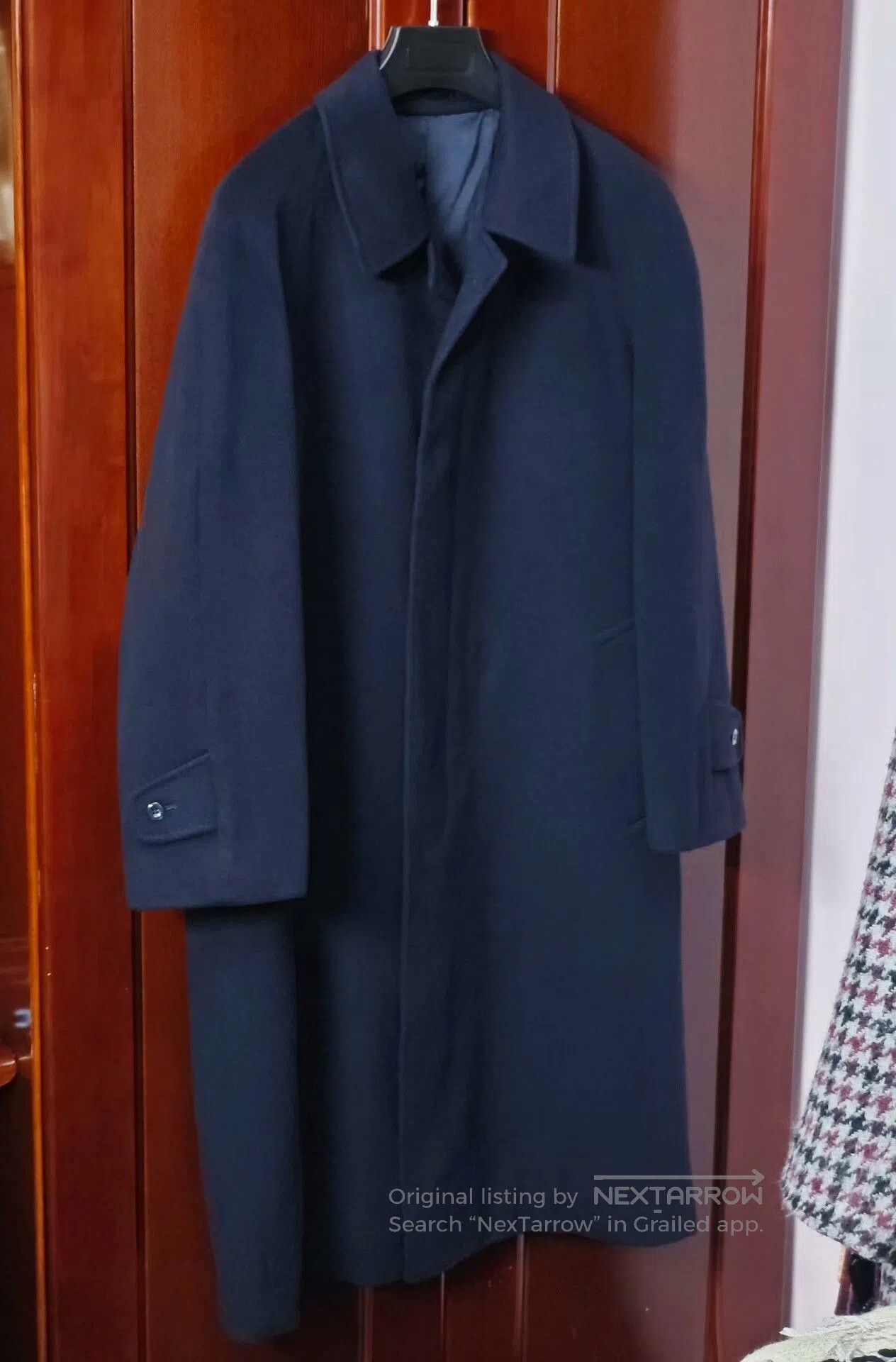 Japanese Brand Woolen Cashmere Coat with Shoulder Sleeves. Size US S / EU 44-46 / 1 - 1 Thumbnail