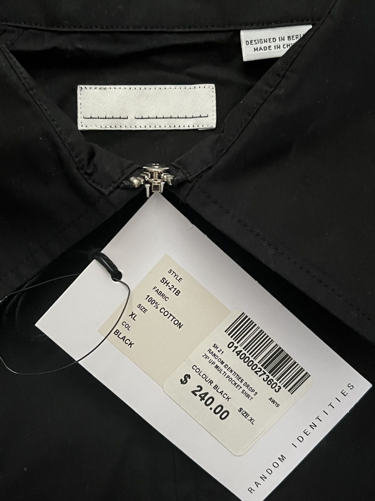 Random Identities Random Identities drop5 zip up Multi pocket Shirt Black XL Size XL / US 12-14 / IT 48-50 - 2 Thumbnail