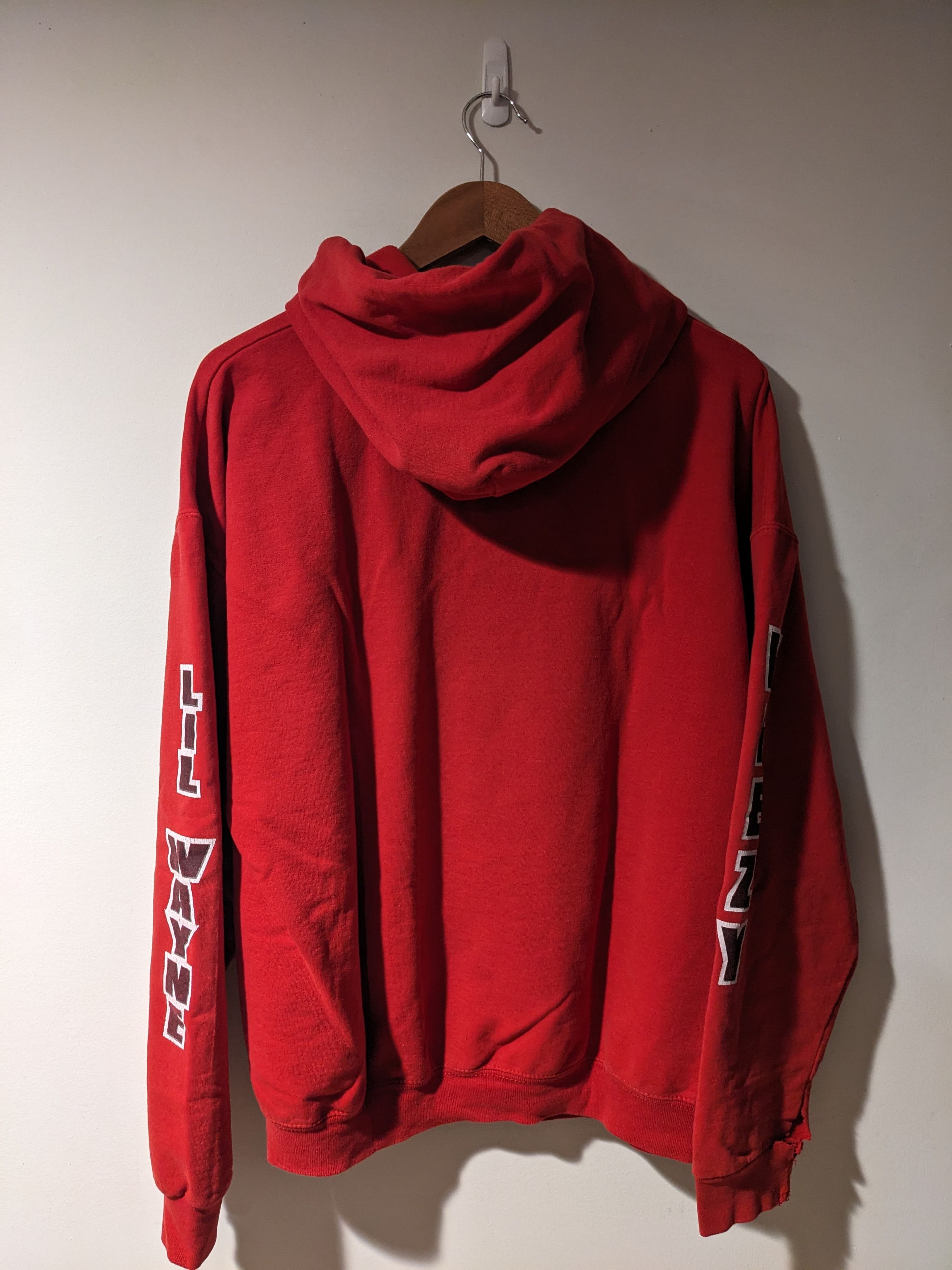 Lil Wayne × Vintage Vintage Y2K Lil Wayne Weezy Rap Music Red X-Large Hoodie Size US XL / EU 56 / 4 - 15 Thumbnail