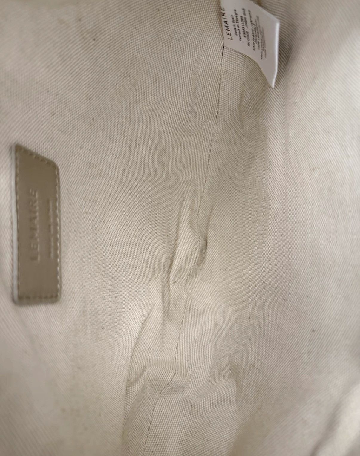 Lemaire Lemaire Sand Lambskin Croissant Crossbody Bag KKKK9 Size ONE SIZE - 6 Thumbnail