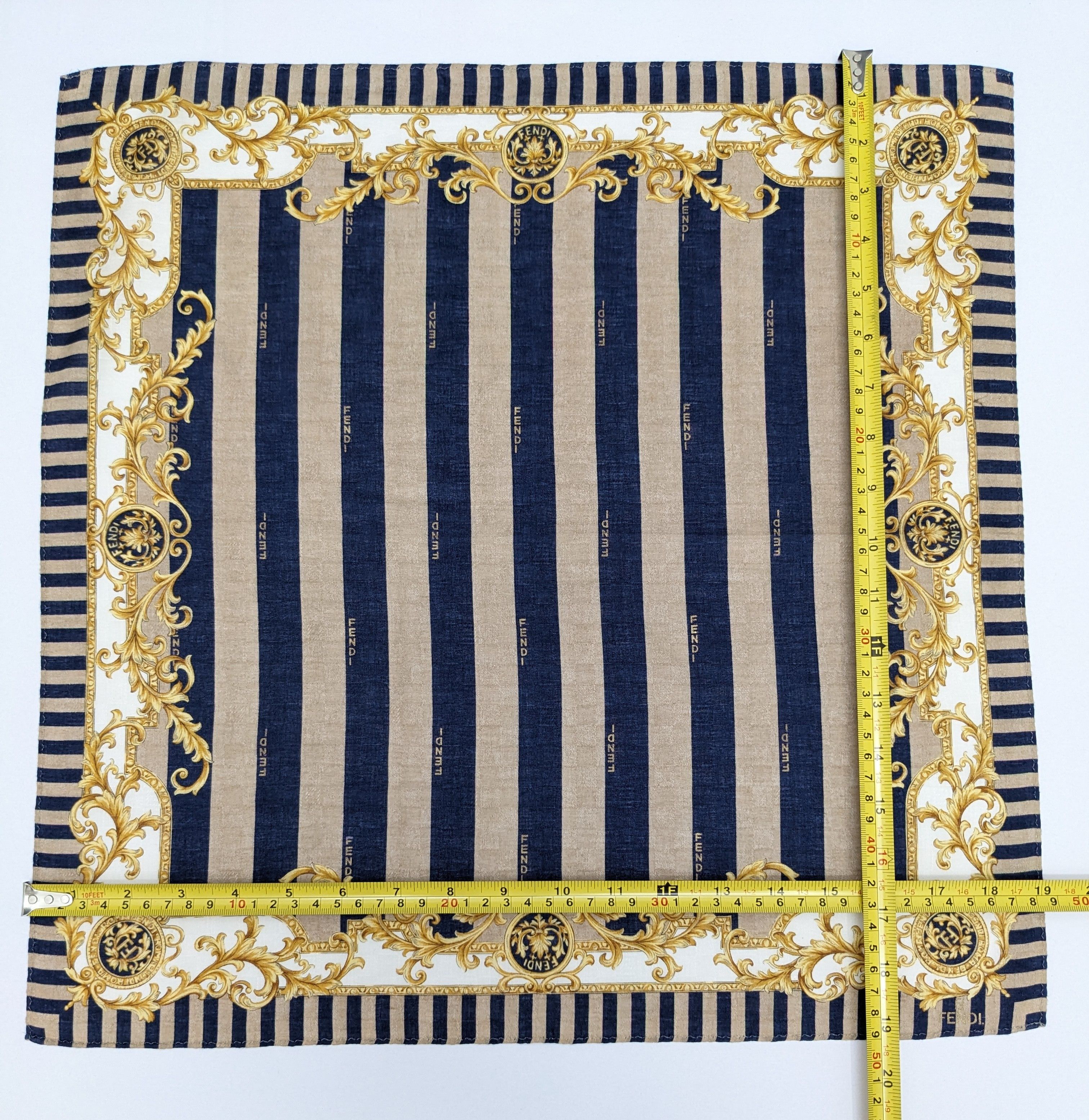 Fendi VINTAGE FENDI ROMA SILK HANDKERCHIEF Size ONE SIZE - 4 Thumbnail