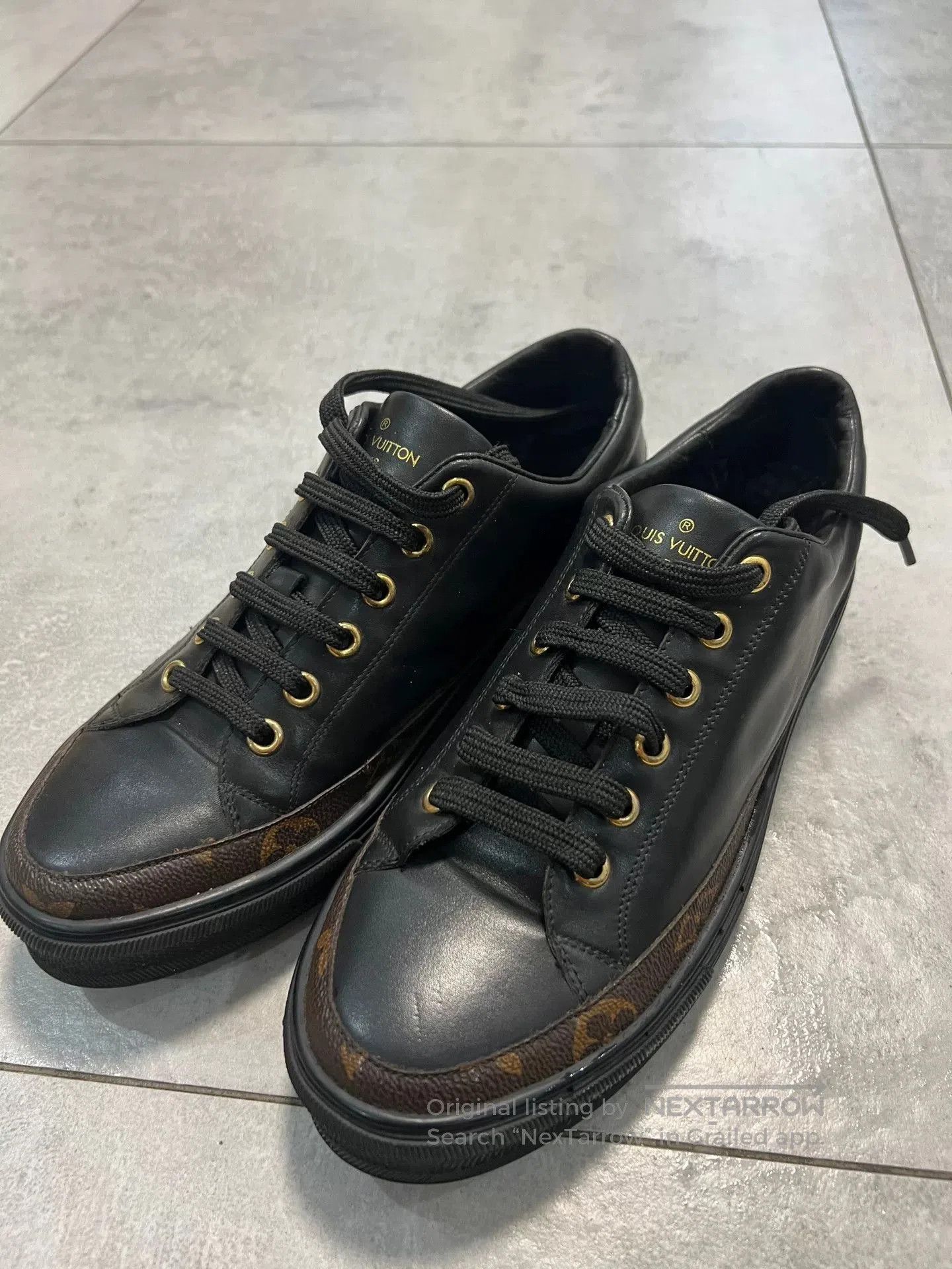 Louis Vuitton Louis Vuitton Black Sneakers Size 39. Size US 6 / EU 39 - 4 Thumbnail