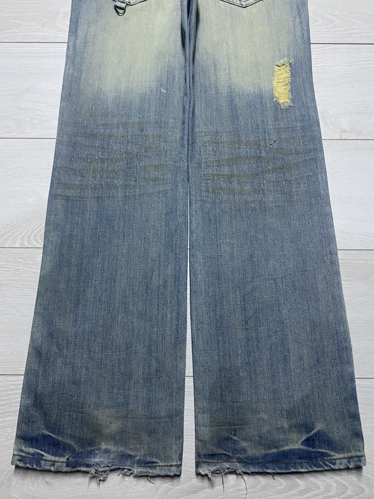 Number (N)ine Vintage Japanese Brand Midas Mud Wash Baggy Wide Leg Size US 32 / EU 48 - 6 Thumbnail