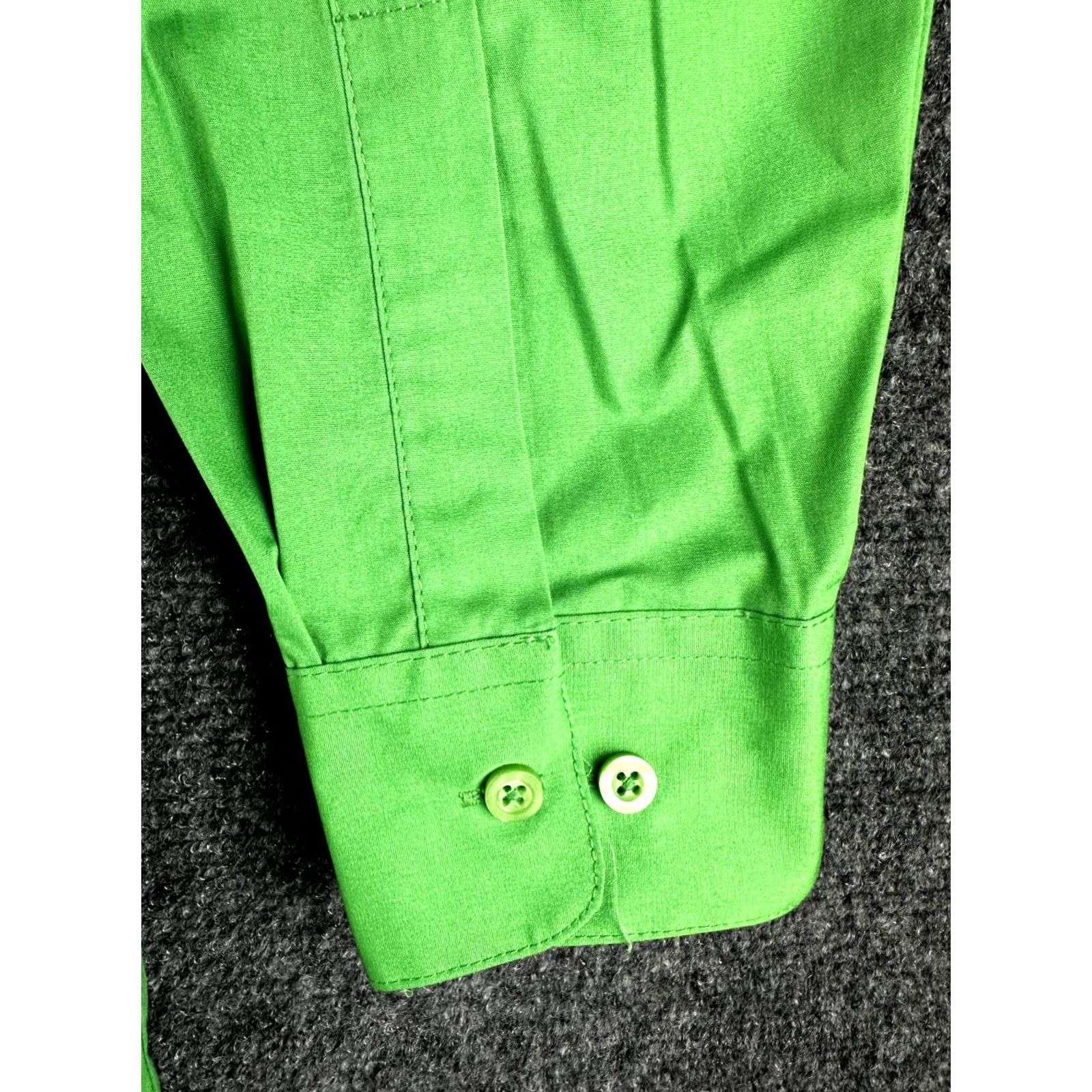 Vintage Gioberti Shirt Mens XL Button Up Classic Fit Green Cotton Blend Pocket NEW Size US XL / EU 56 / 4 - 6 Thumbnail