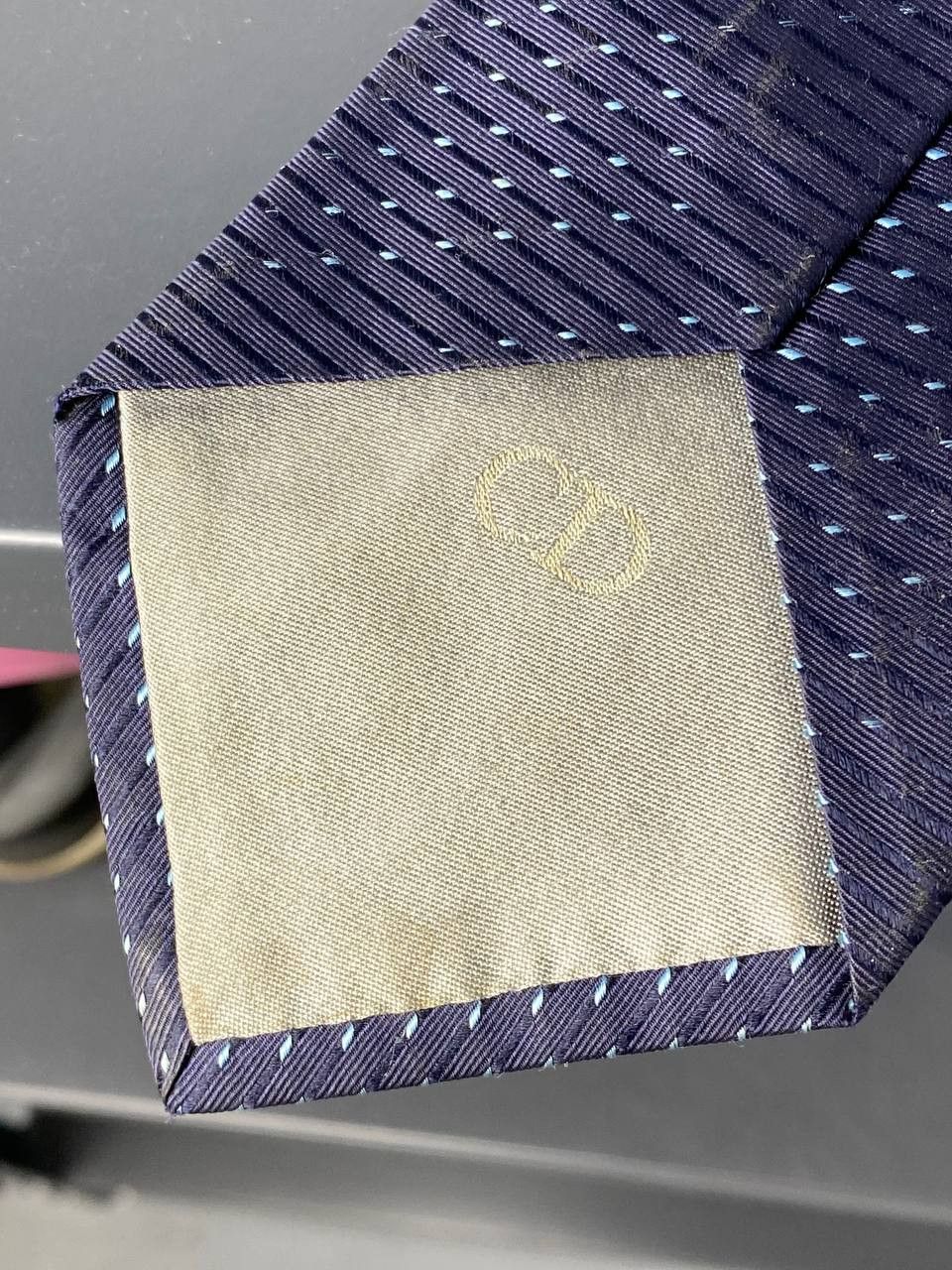 Dior Christian Dior Dot Navy Silk Tie Made In Italy Size ONE SIZE - 7 Thumbnail