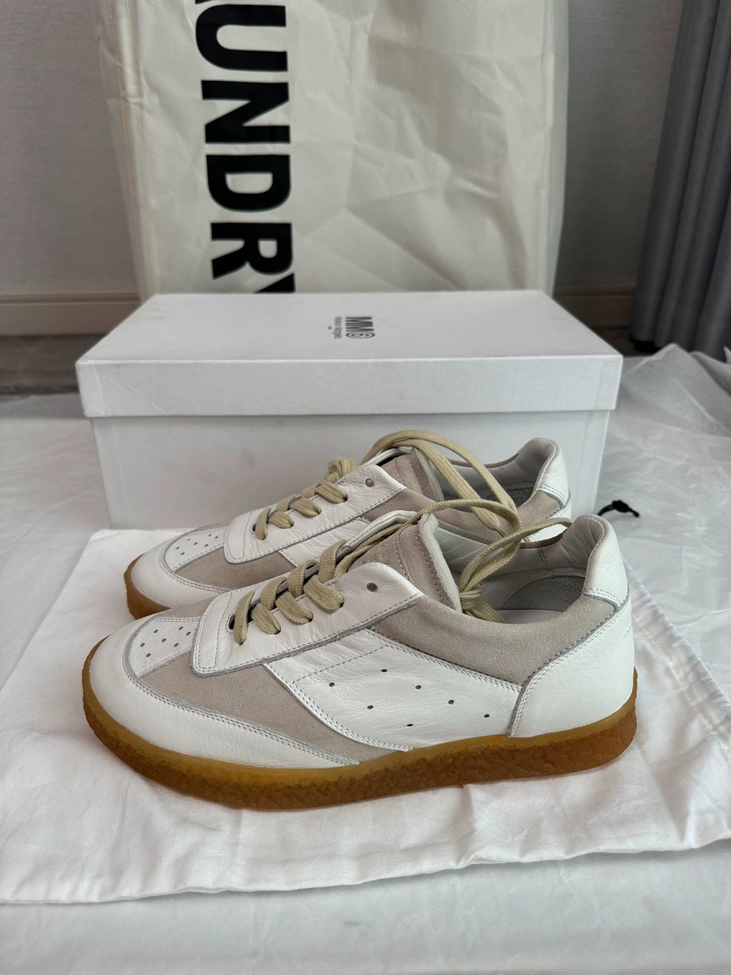 Maison Margiela MM6 Maison Margiela Court Trainer white women's low-top Size US 6.5 / IT 36.5 - 3 Thumbnail