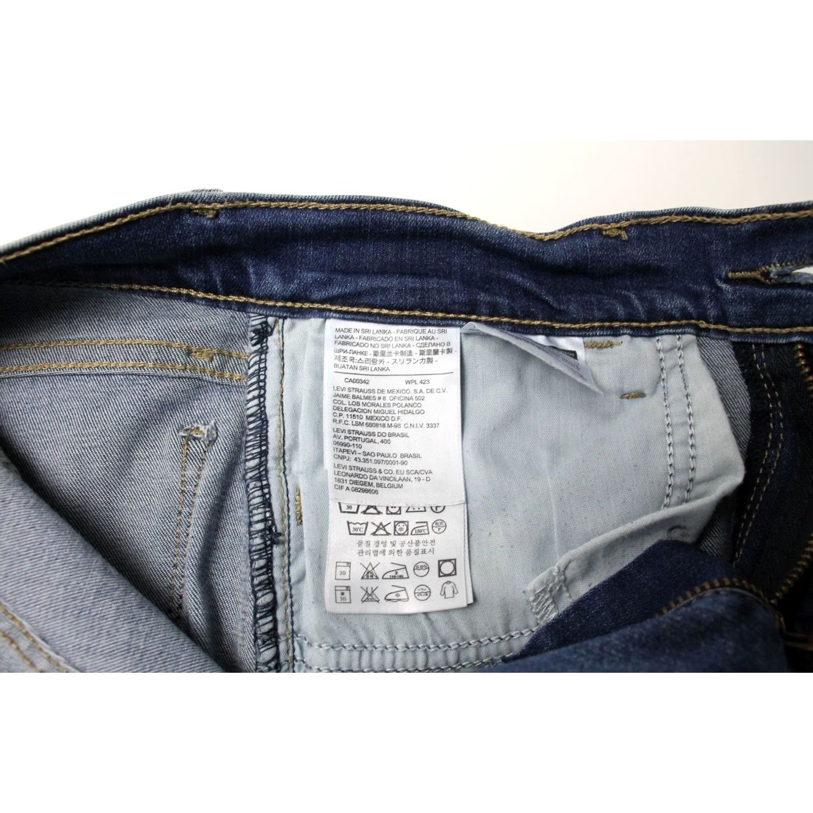 Levi's LEVI'S 711 Jeans Women's W29/L32 Zip Fly Stretch Super Skinny Whiskers Blue Size 29" - 6 Thumbnail