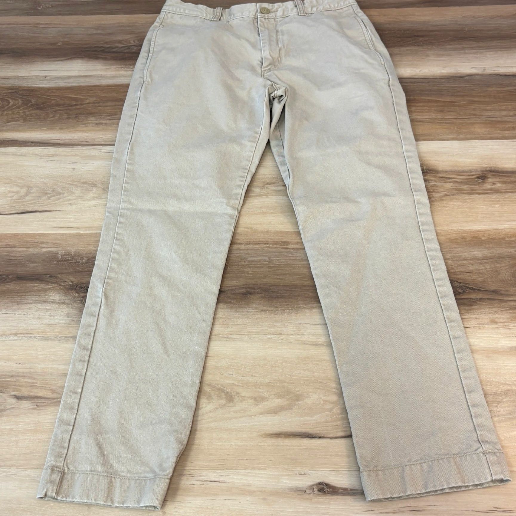 J.Crew J. Crew Essential 770 Chino Pants Mens W30 L28 Khaki Cotton Casual Size US 30 / EU 46 - 2 Thumbnail