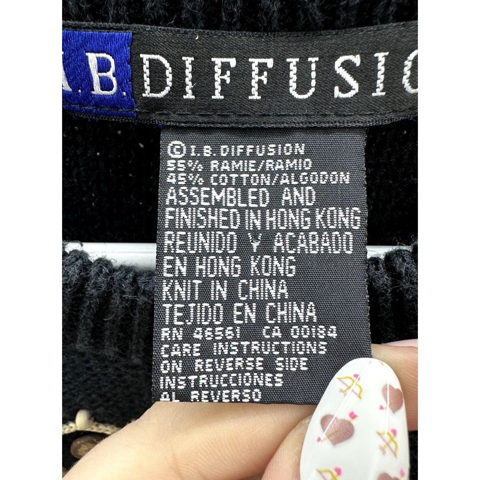 Vintage IB Diffusion Sweater Knit Textured Beaded Black Vintage Womens Large Pullover Crew Neck Knit Long Sleeve Christmas Classic Felting? Size L / US 10 / IT 46 - 6 Thumbnail