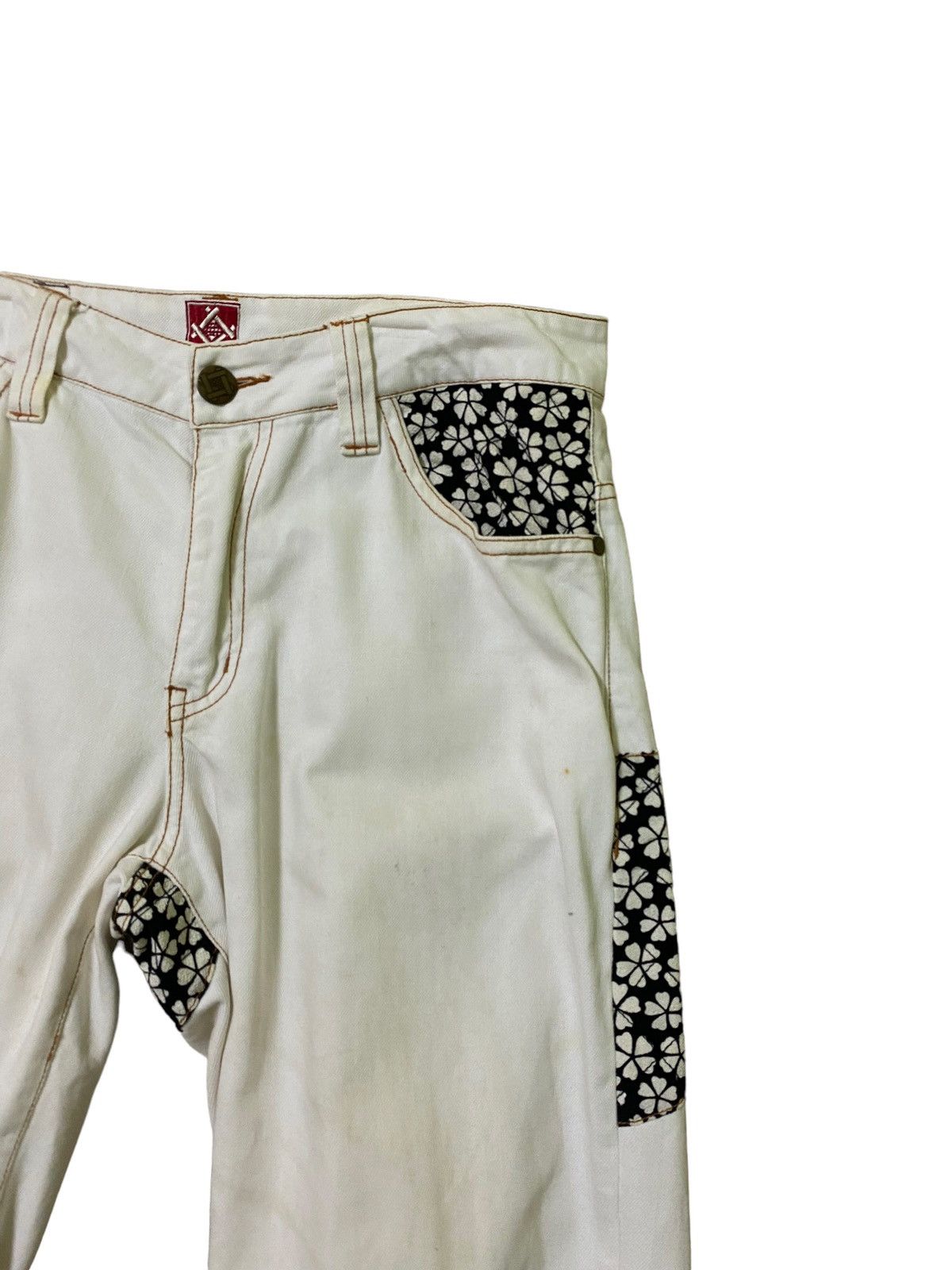 Japanese Brand Vintage Japanese Tradition Motive Patchwork Denim Jeans Size US 32 / EU 48 - 5 Thumbnail