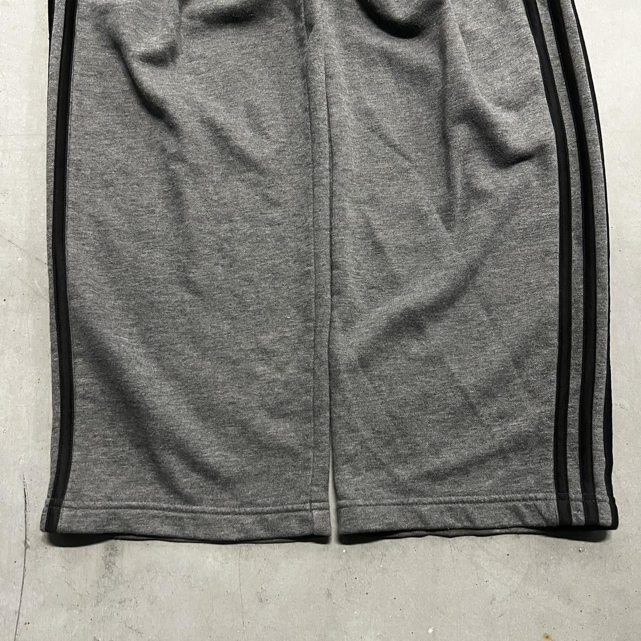 Adidas × Vintage Vintage Y2K Baggy Grey Black Striped Adidas Sweatpants! Size US 34 / EU 50 - 4 Thumbnail
