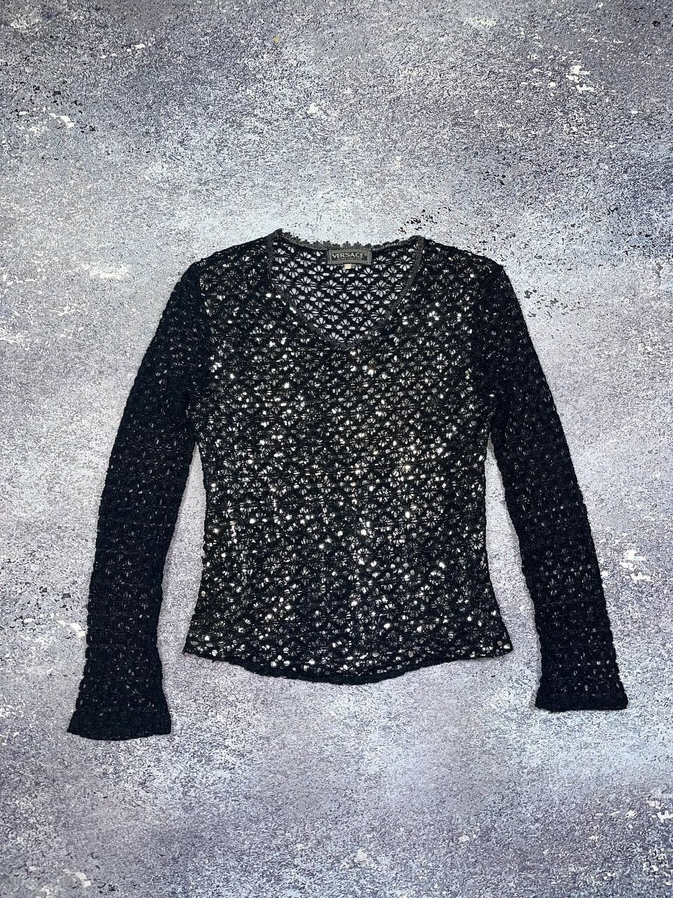 Versace Jeans Couture Avant Garde Vintage Y2K Barocco Versace Top Blouse Gothic Size XS / US 0-2 / IT 36-38 - 1 Thumbnail