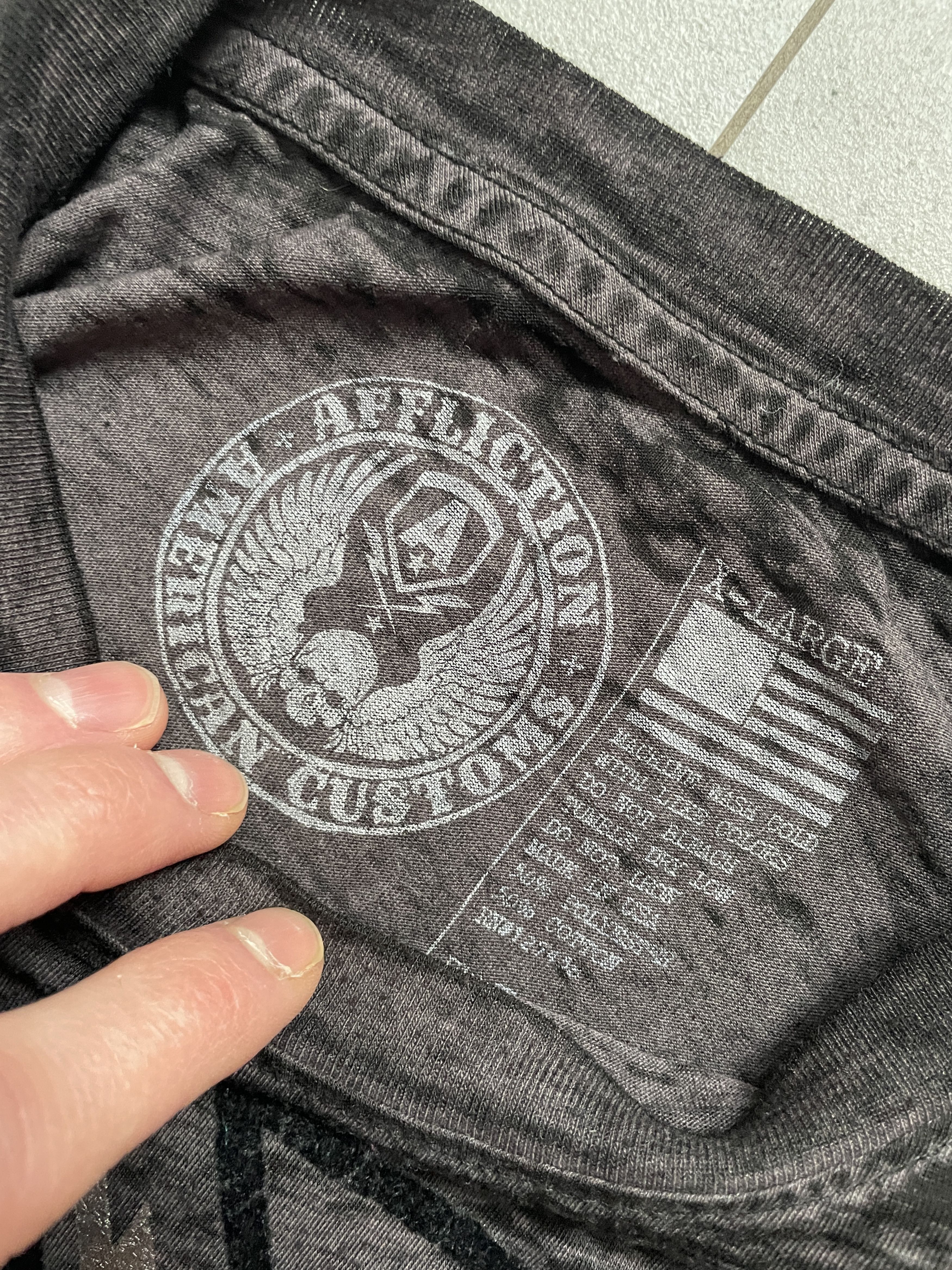 Affliction Y2K OG AFFLICTION TATTOO BIKER EDGY PUNK ROCK SKULL SEMATARY Size US XL / EU 56 / 4 - 6 Thumbnail