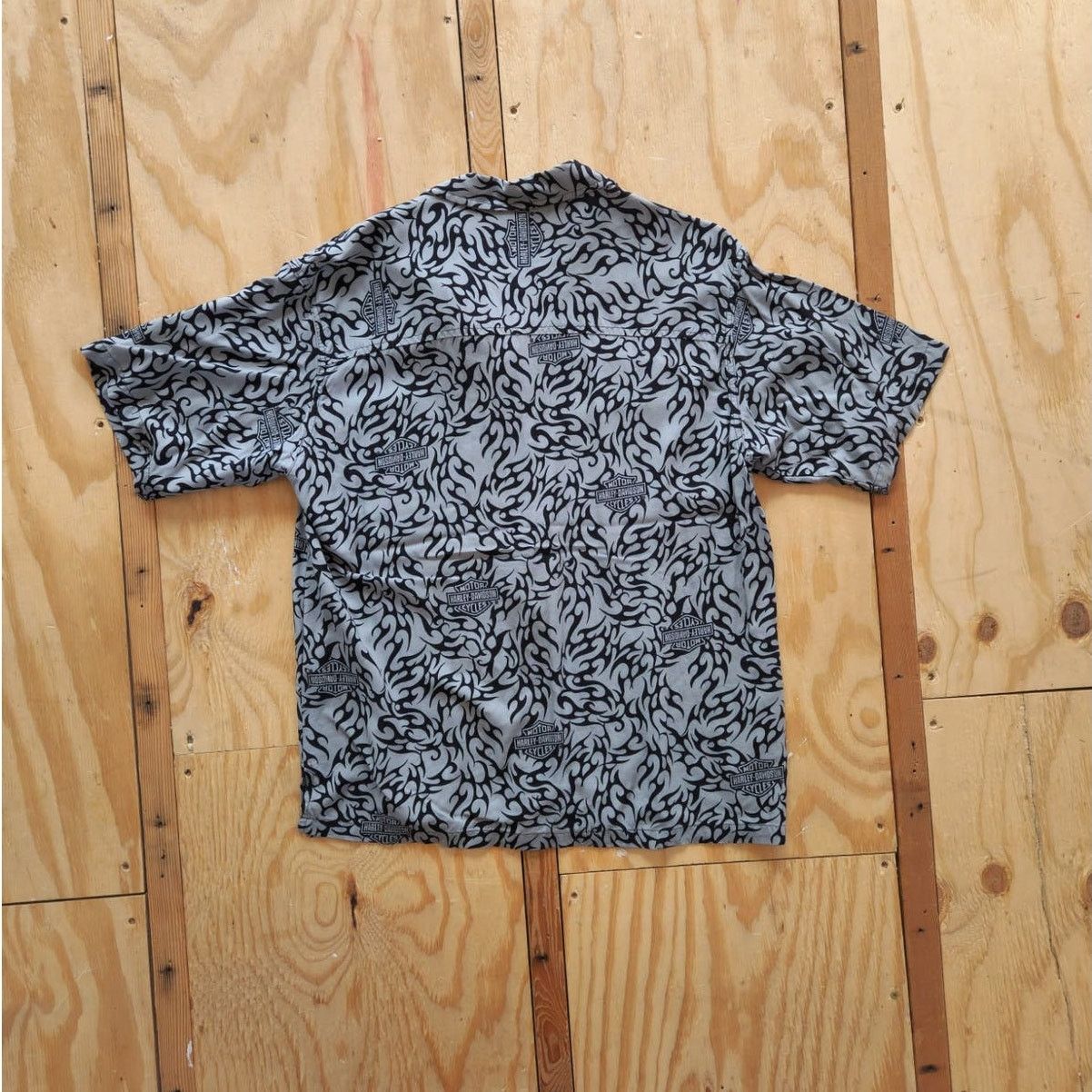 Harley Davidson Vintage Harley Davidson All Over y2K Button Hawaiian Shirt Size US M / EU 48-50 / 2 - 6 Thumbnail