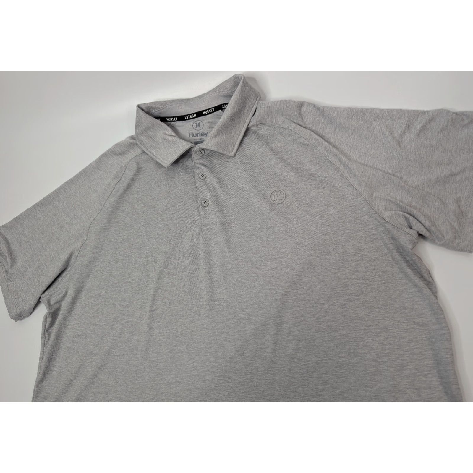 Hurley Hurley Polo Shirt Men's XL Heather Light Grey Lightweight Beach Performance Size US XL / EU 56 / 4 - 2 Thumbnail