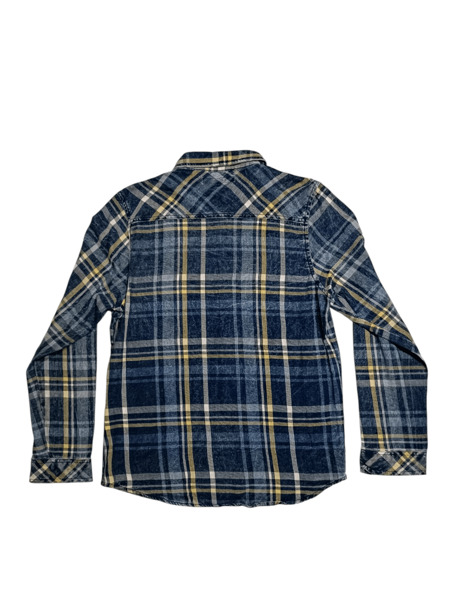 In The Attic × Japanese Brand In The Attic Distressed Dry Indigo Denim Shirt Size US M / EU 48-50 / 2 - 4 Thumbnail