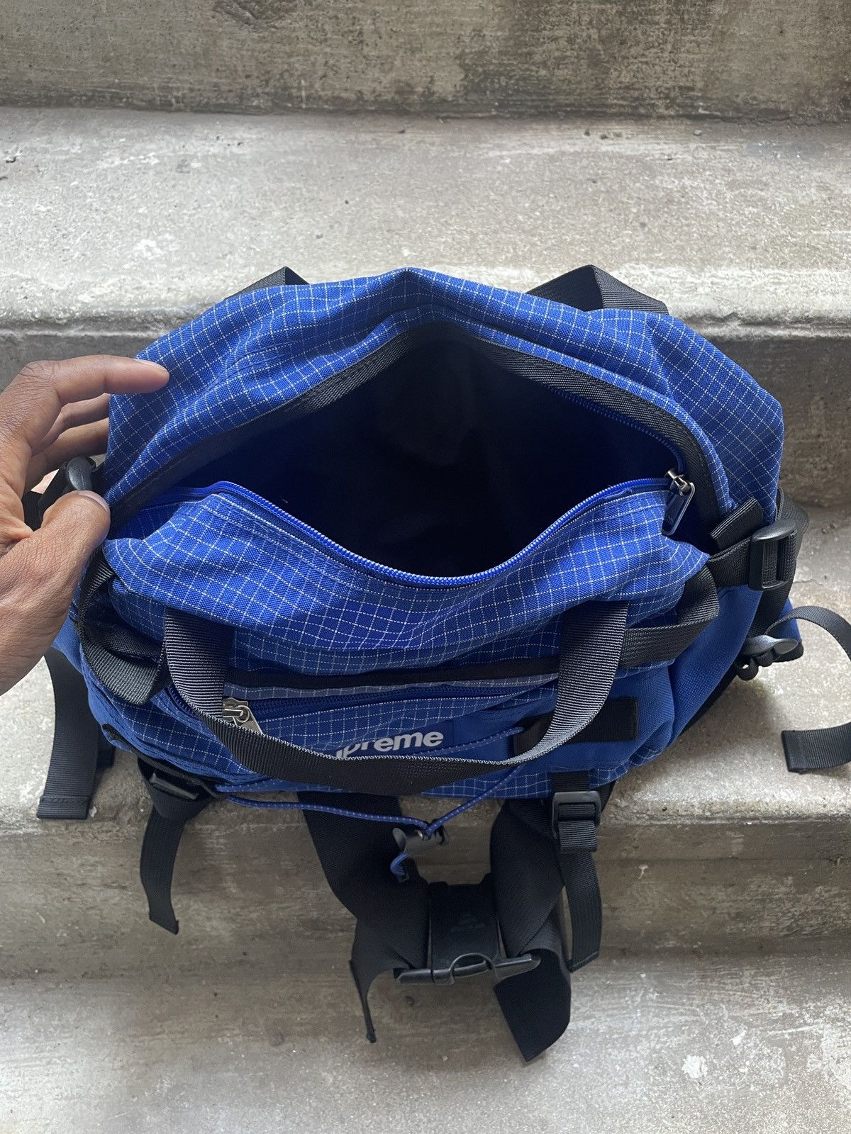 Supreme Supreme Blue Grid Waist Bag Size ONE SIZE - 4 Thumbnail