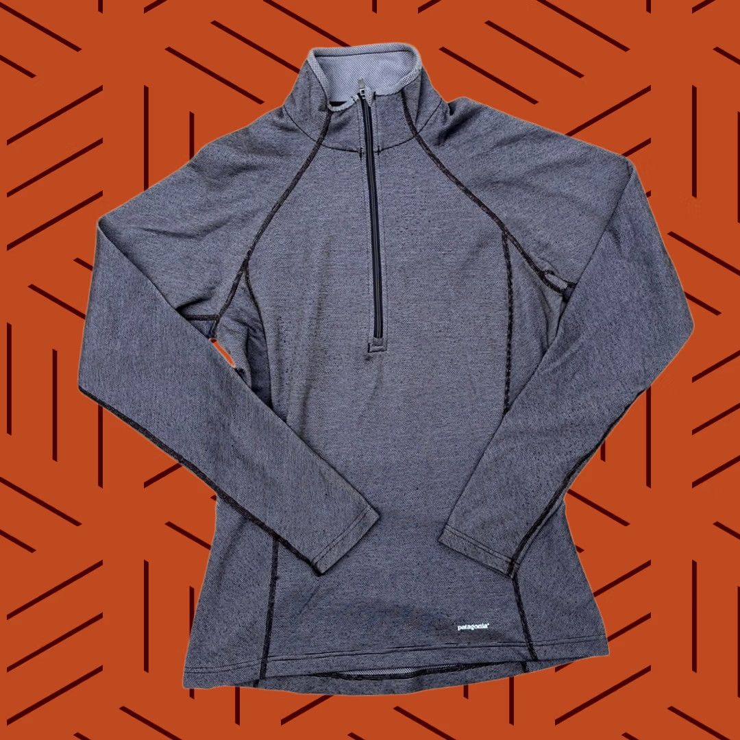 Patagonia Patagonia Capilene Performance Base Layer 1/4 Zip Shirt Long Sleeve Small Womens Gray Size S / US 4 / IT 40 - 1 Thumbnail