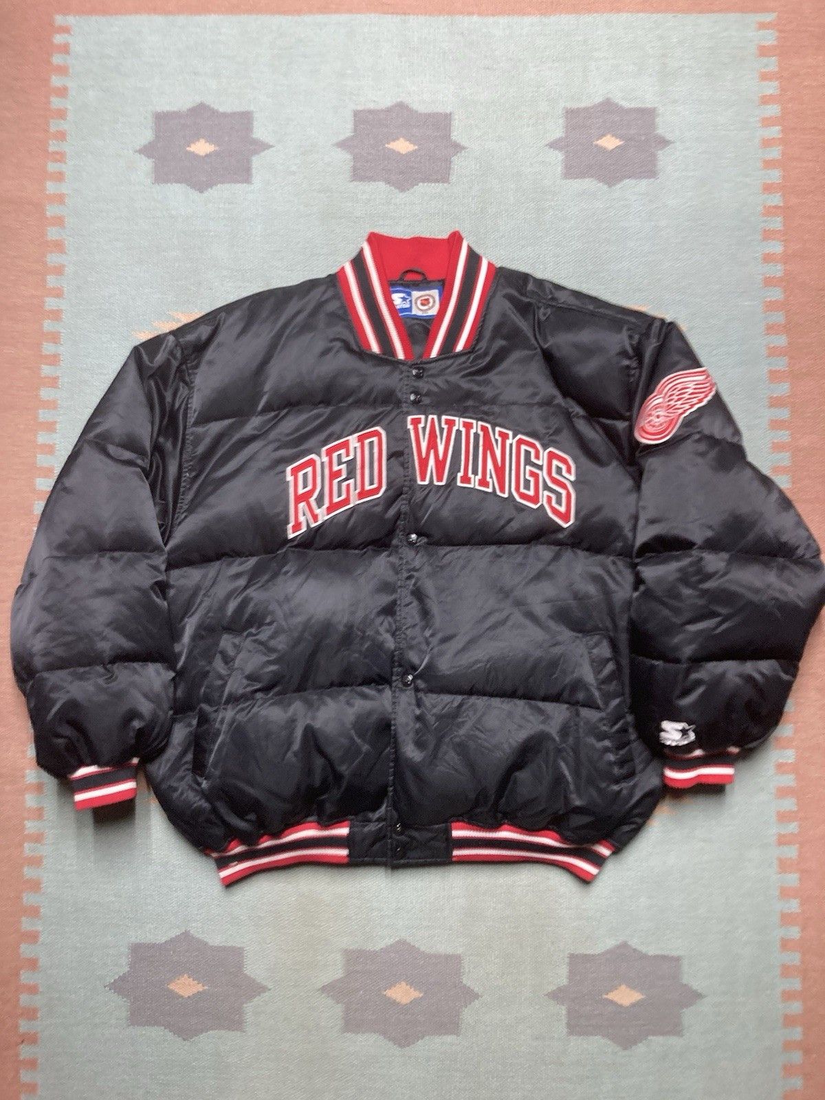 Vintage starter puffer jacket down filled Detroit red wings XL/XXL Size US XXL / EU 58 / 5 - 1 Thumbnail