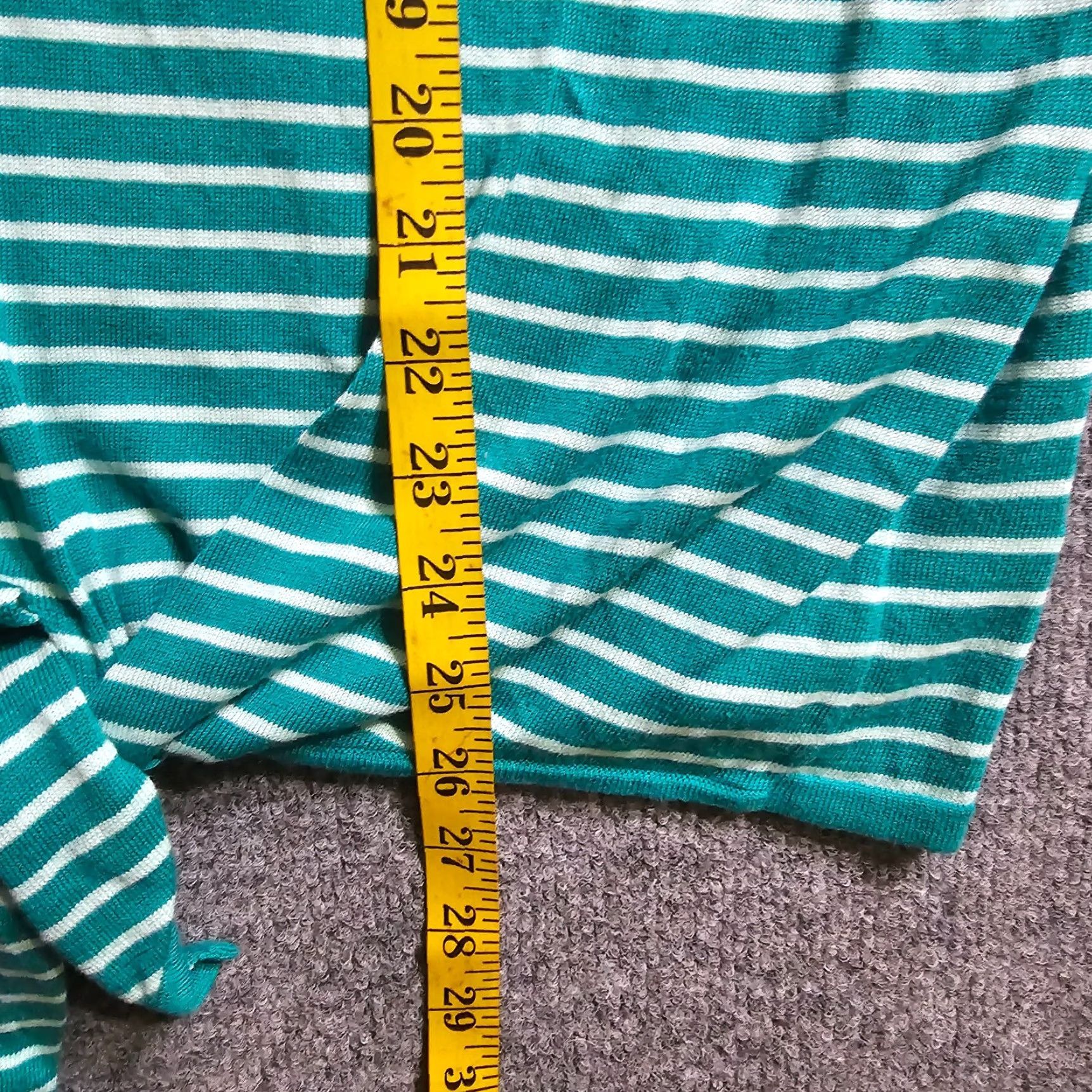 Talbots Talbots Sweater Top Womens XL Green White Stripe Tie Waist Long Sleeve Casual Size XL / US 12-14 / IT 48-50 - 6 Thumbnail